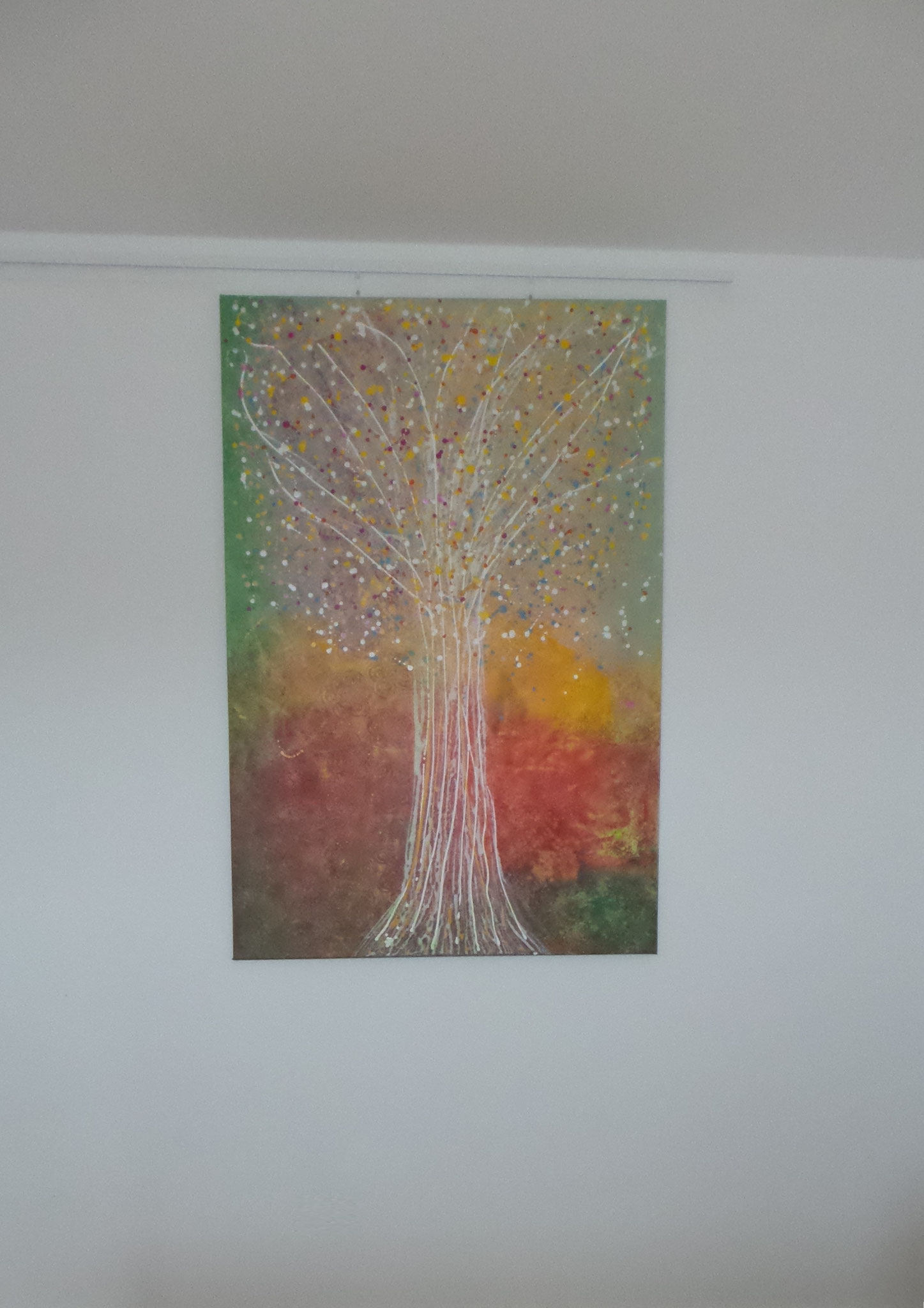 Blütenbaum Acrylgemälde Hochformat 100x150x2cm