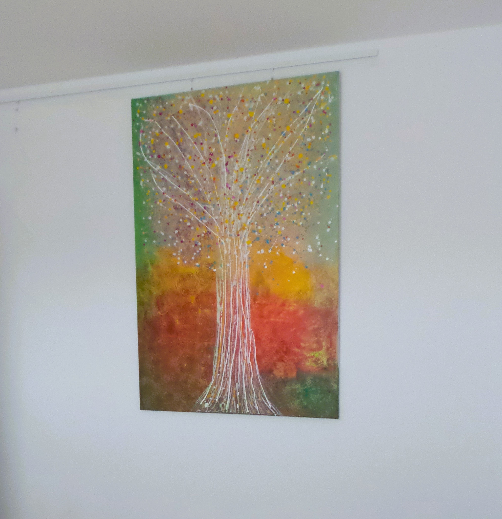 Blütenbaum Acrylgemälde Hochformat 100x150x2cm