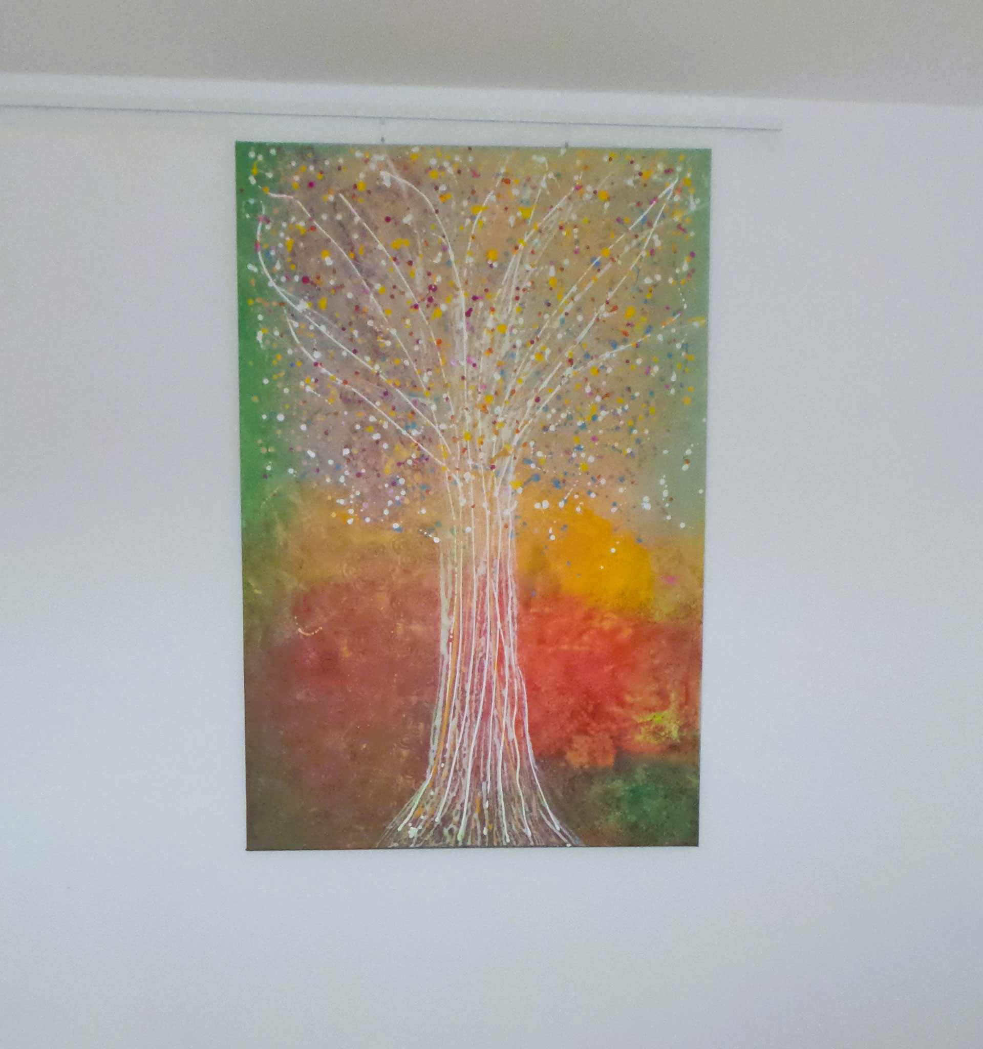 Blütenbaum Acrylgemälde Hochformat 100x150x2cm