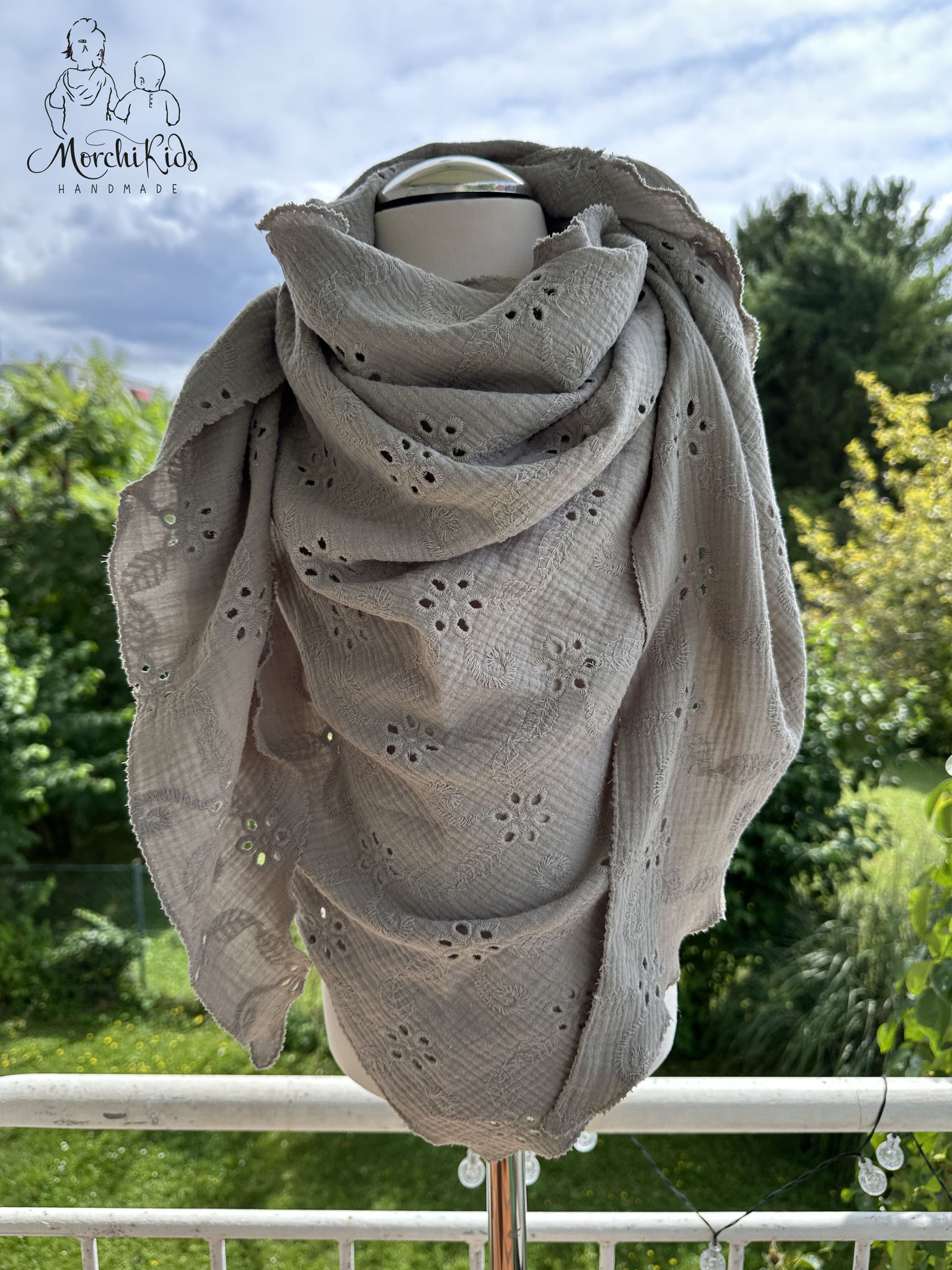 Musselin Damen Dreieckstuch XXL