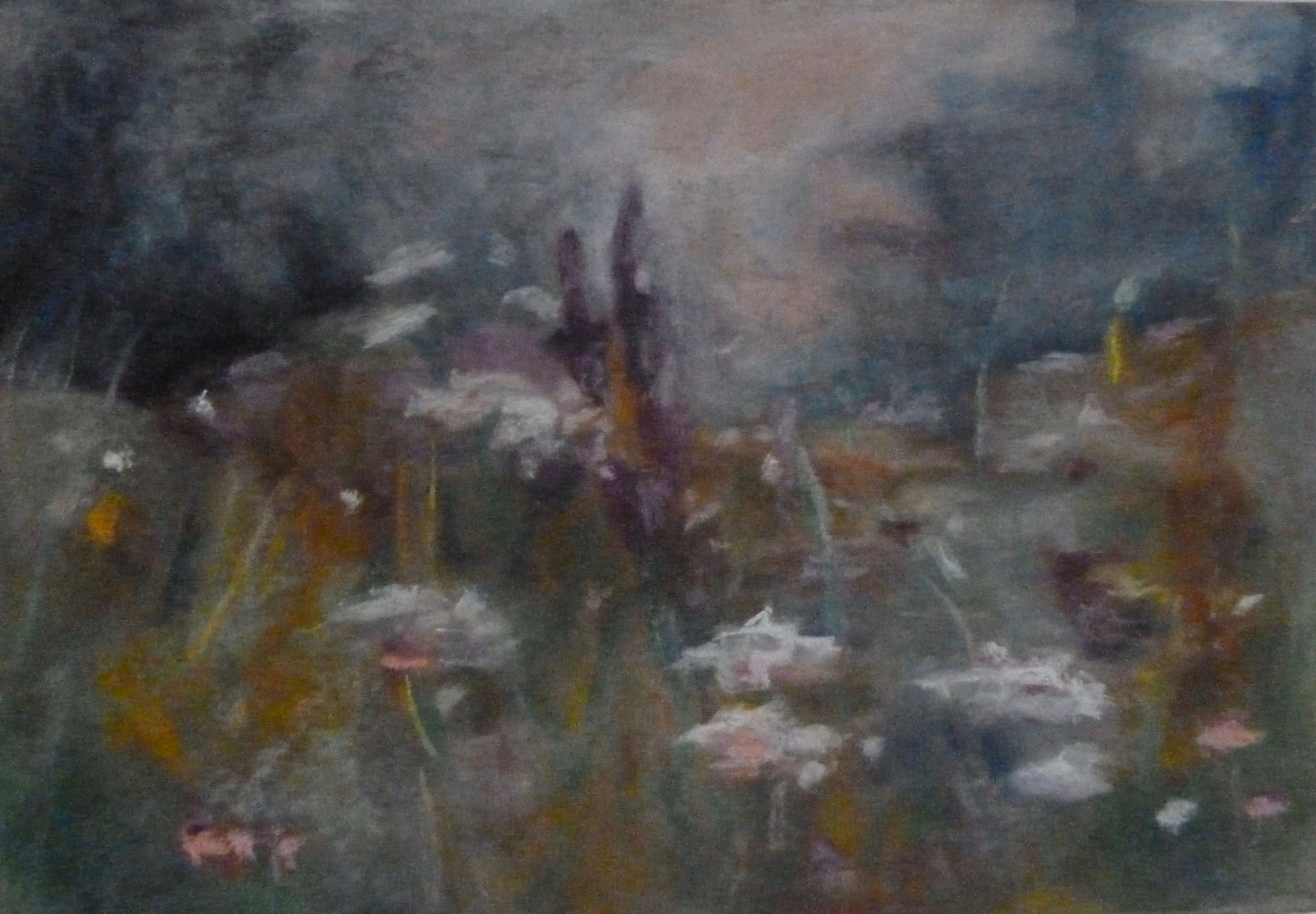 Wiese, Pastel auf Papier, 45x30