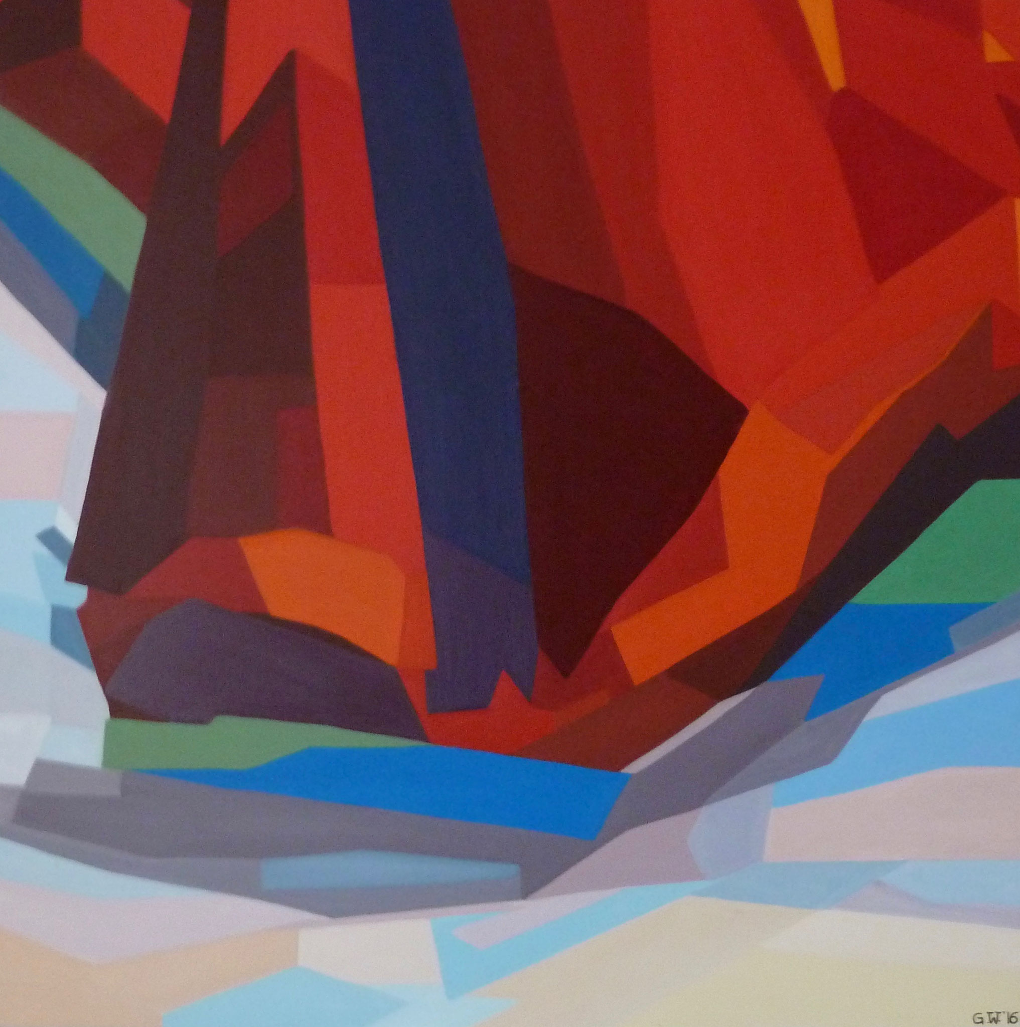 O.T., Öl auf Leinwand, 100x100