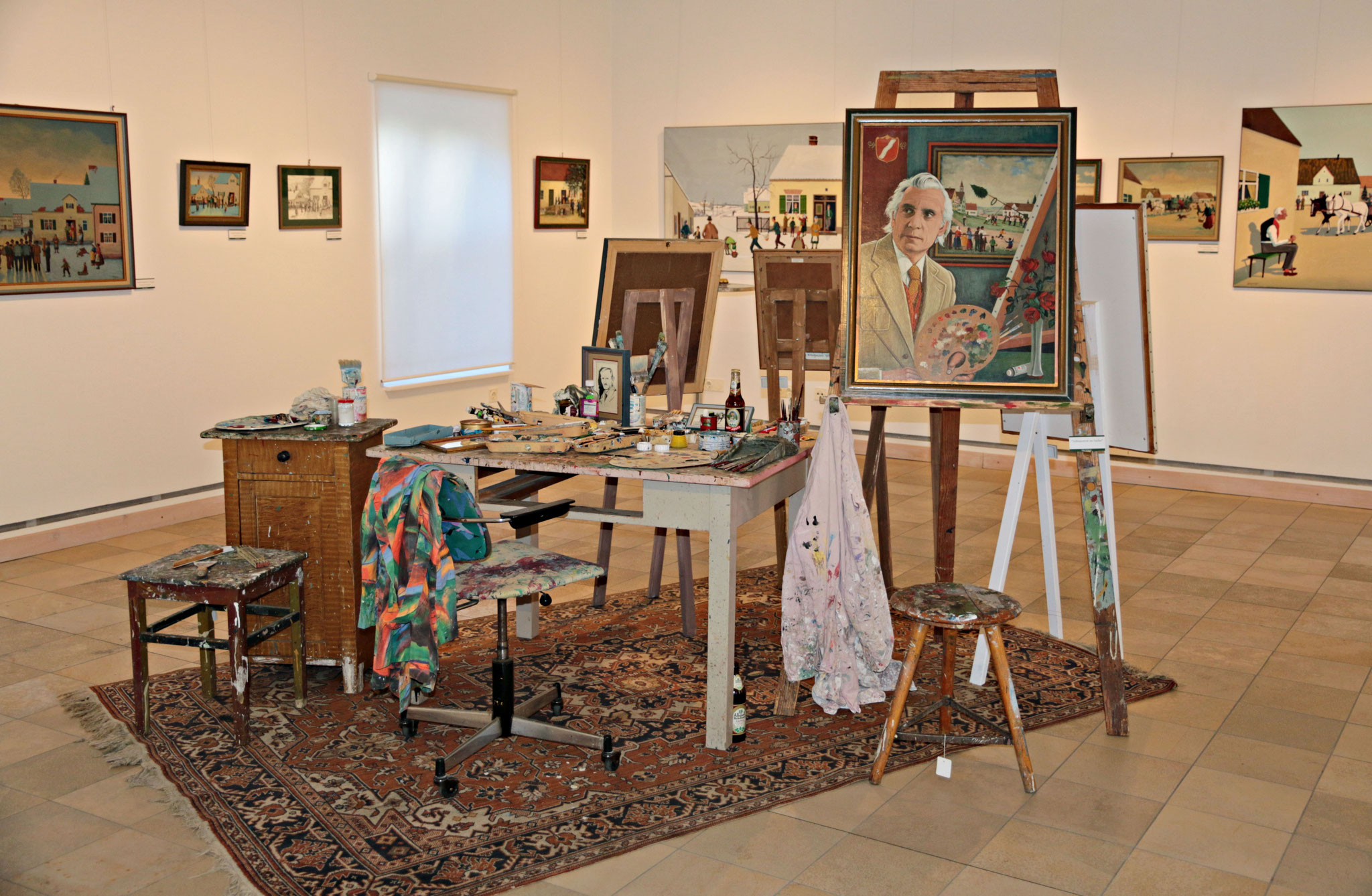 Nachstellung des Ateliers von Otto Schorer