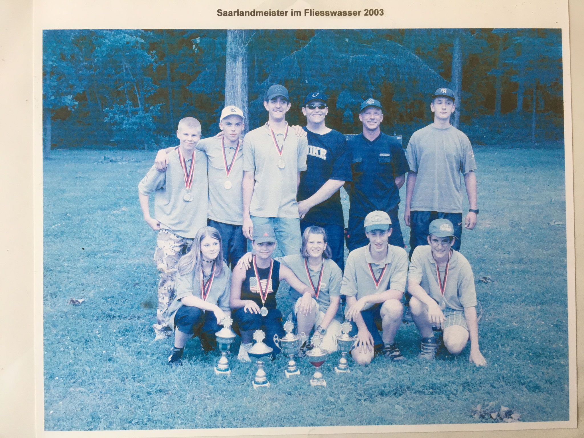 2003 wurde sowohl unsere Jungen-, als auch unsere Mädchenmannschaft  Saarlandmeister im Fließwasser.