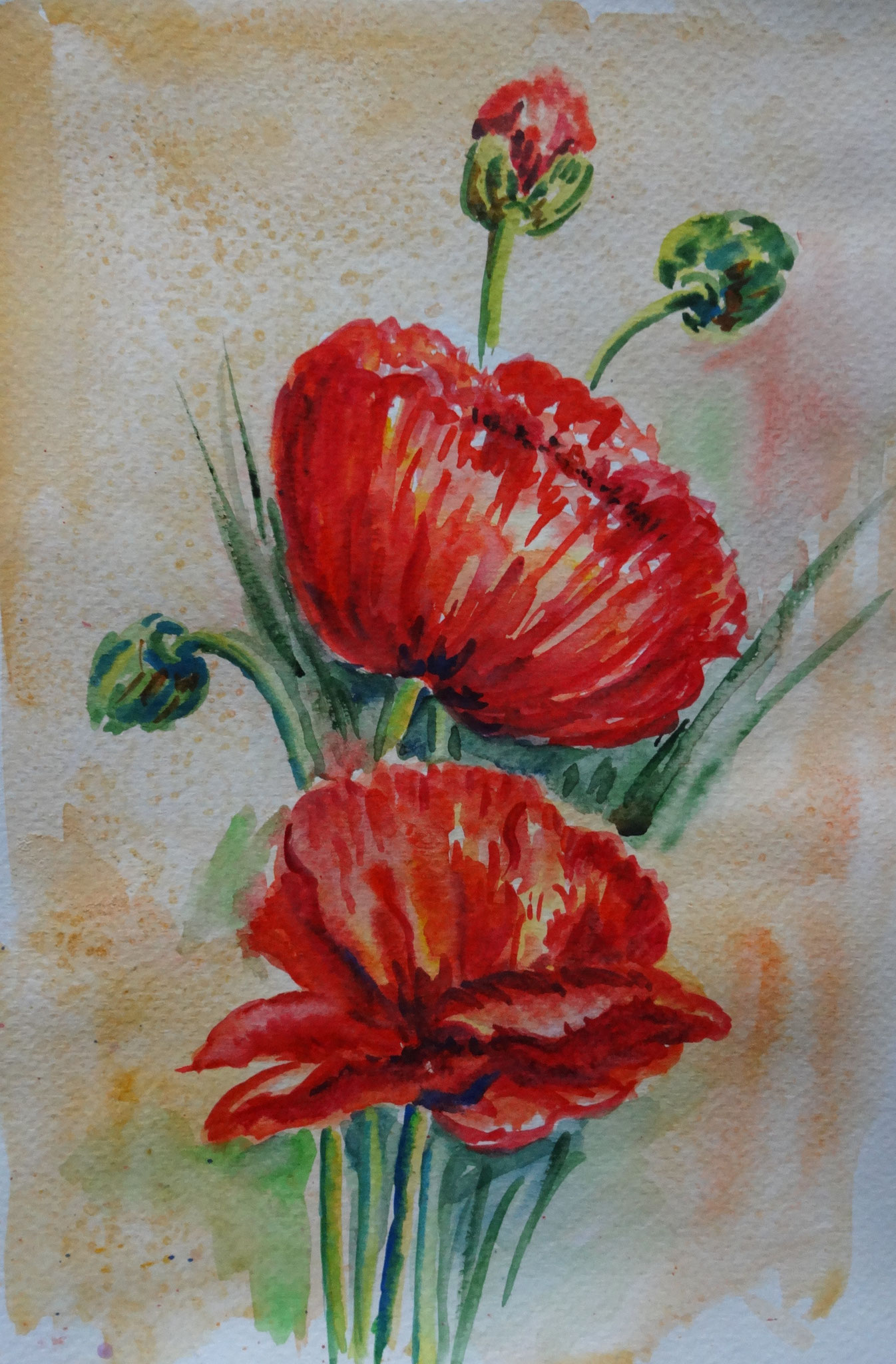 Aquarellbilder, Blumen, Landschaften, Moderne Kunst - irina-kulenkos
