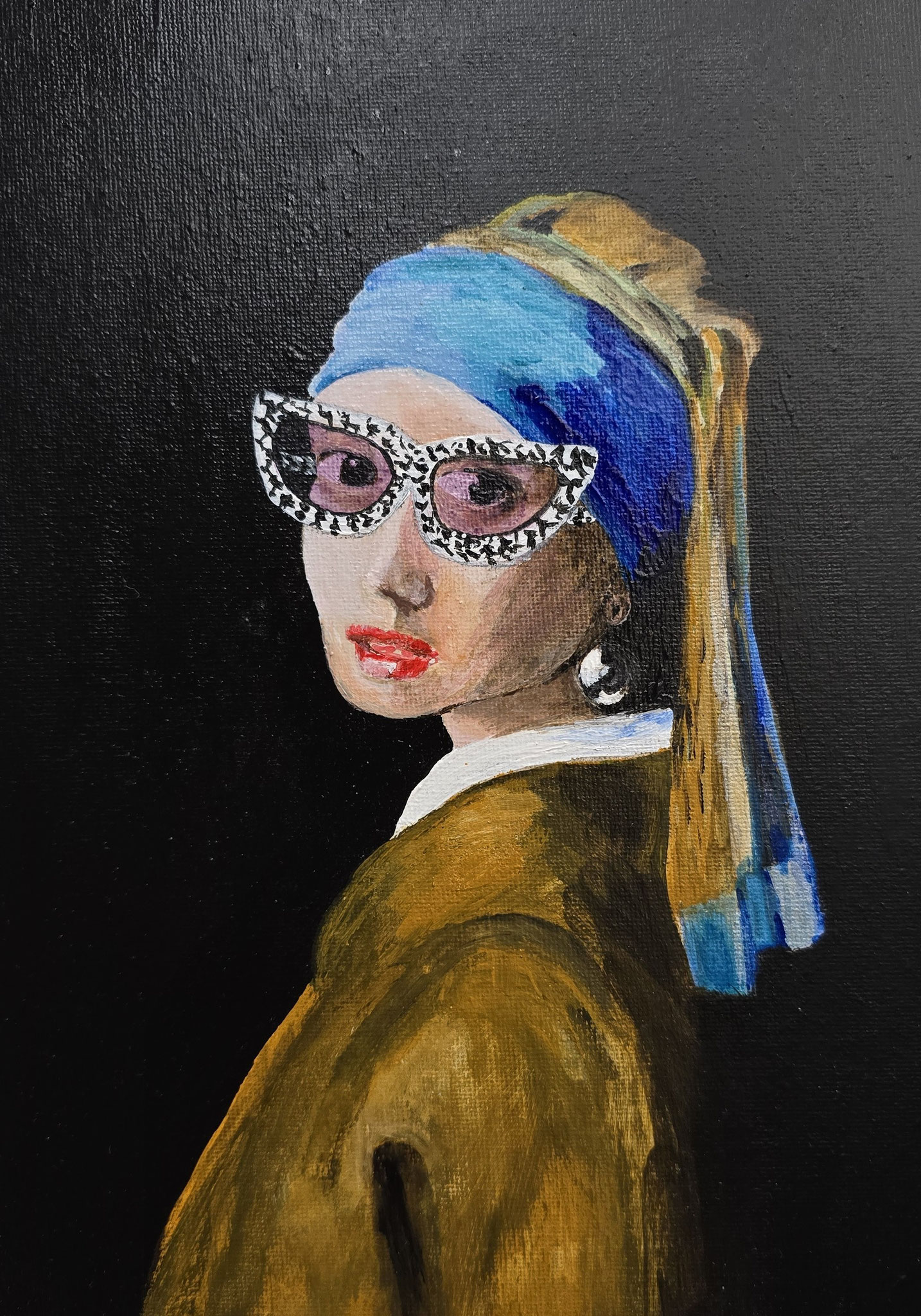The girl with the sunglasses  34 x 47