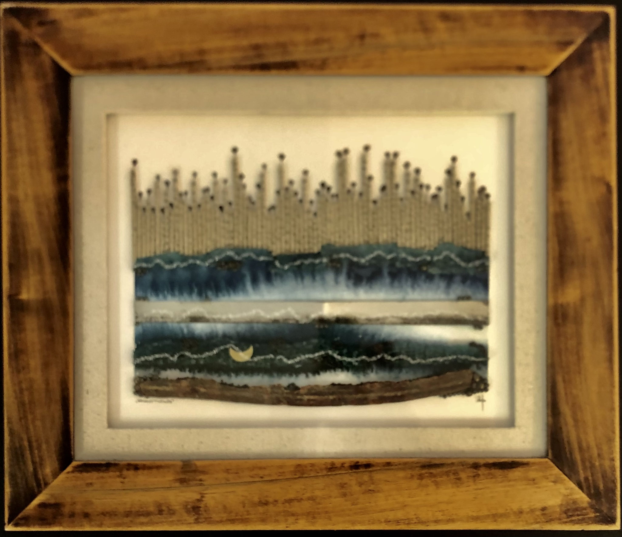 Nr. 04 | Ueli Hofer "Wassermelodie" | Scherenschnitt gerahmt | 46x39 cm | CHF 1'300.00