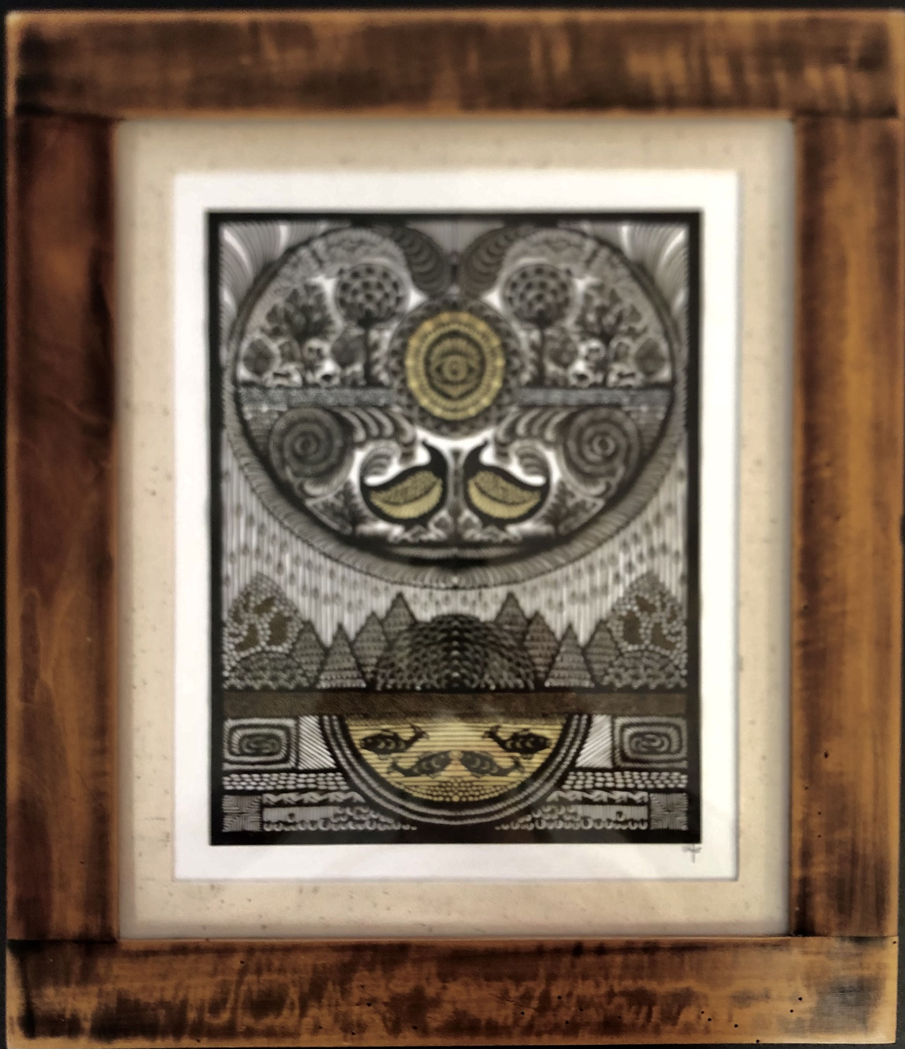 Nr. 03 | Ueli Hofer | Scherenschnitt gerahmt | 37x42,5 cm | CHF 1'400.00