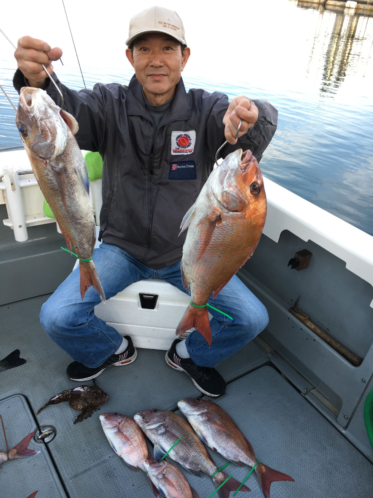 60㎝2Fish！頭に6Fish！