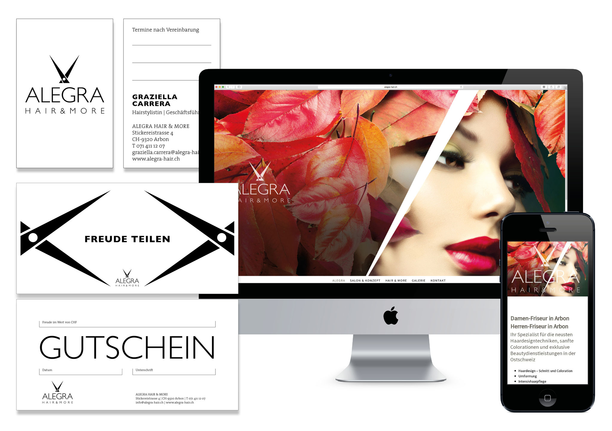 …sowie die Website im Responsive Design und die gesamten Briefschaften.