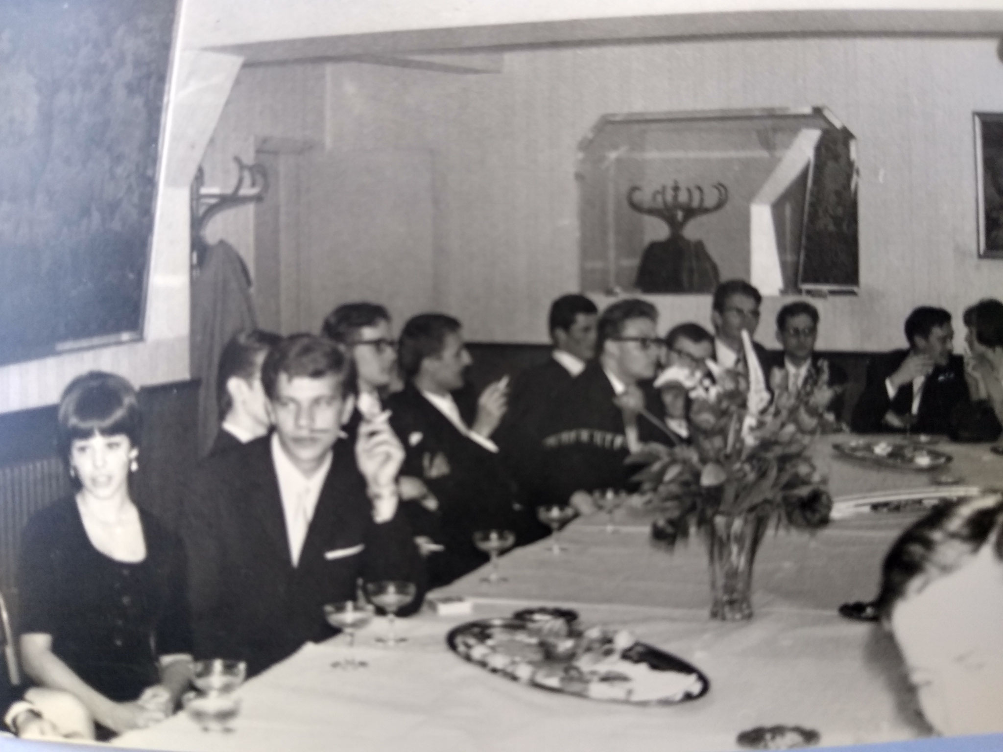 Abendessen bei der ersten Konzertreise nach Rodez - 14. bis 19. Mai 1967