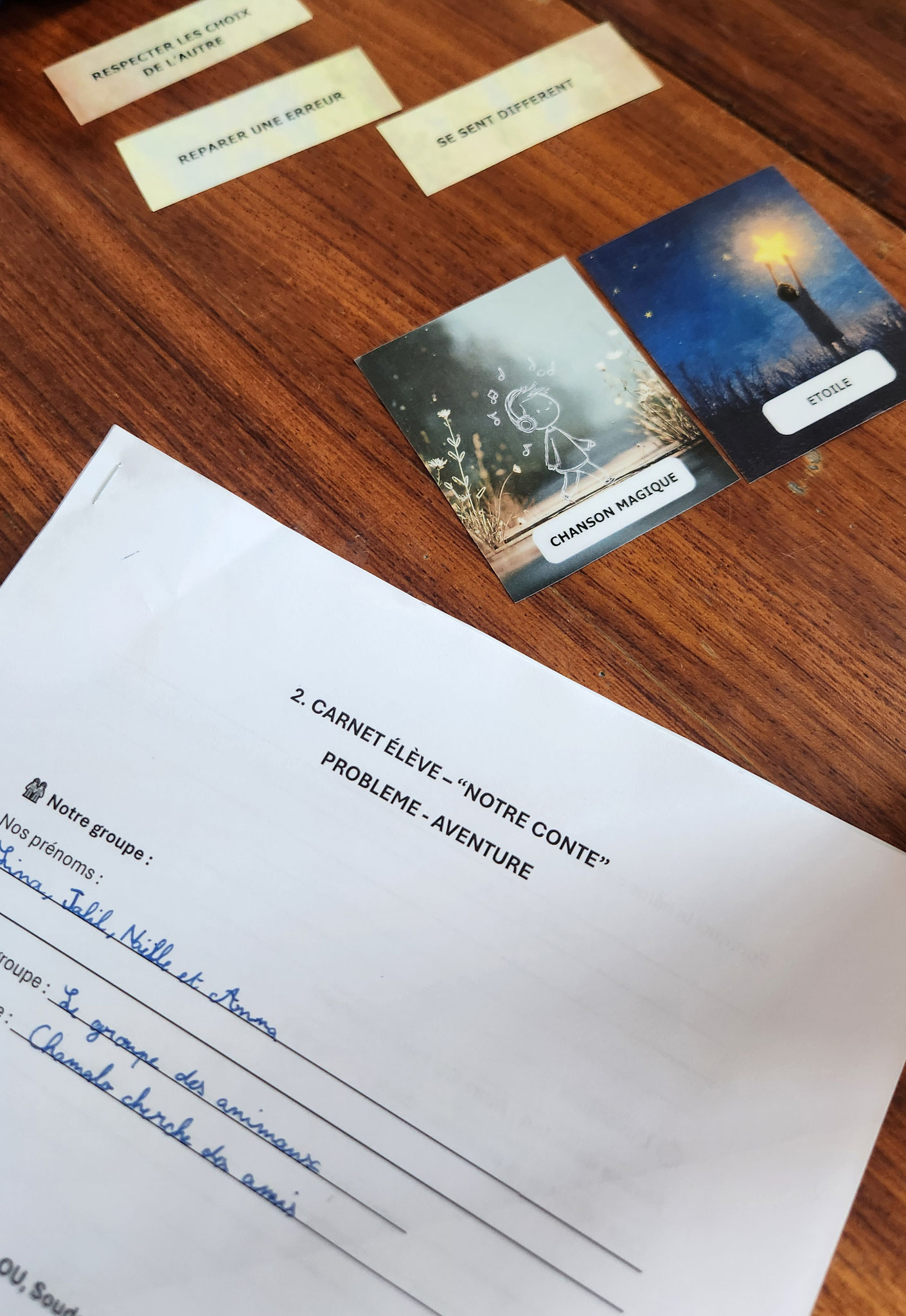atelier écriture conte à l'école