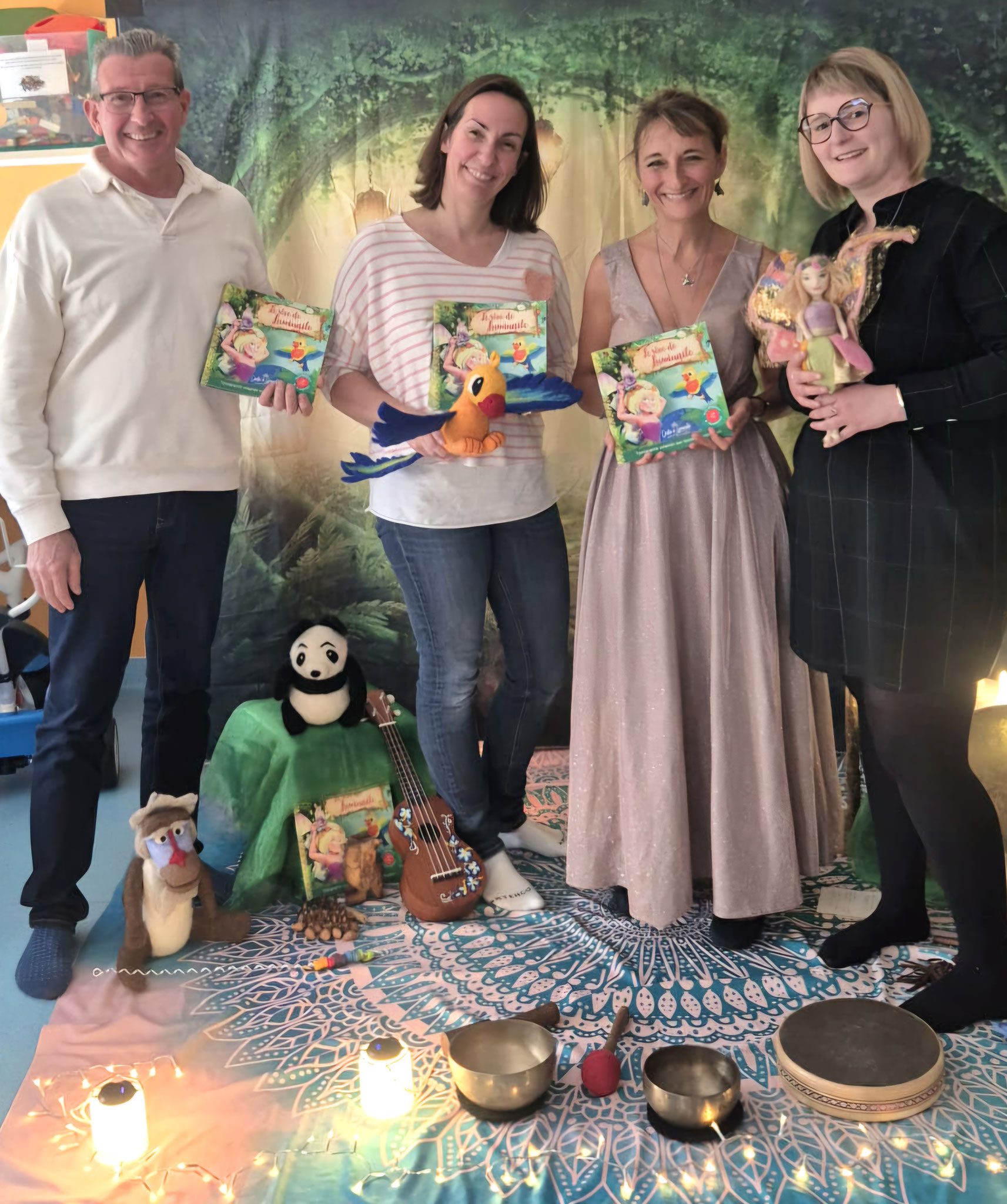 Livres Le Rêve de Luminaile offerts aux enfants malades du CHU de Nantes, avec l'asso Leaf.