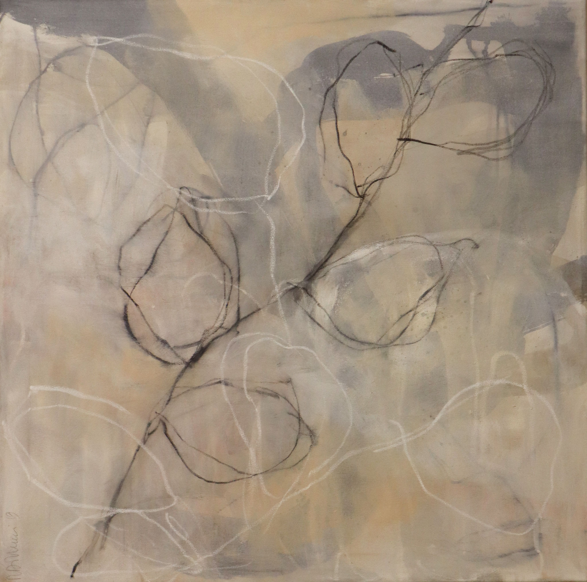 Serie 'Traces' 2019 - Mischtechnik auf Leinwand / mixed media on canvas - 80 x 80 cm