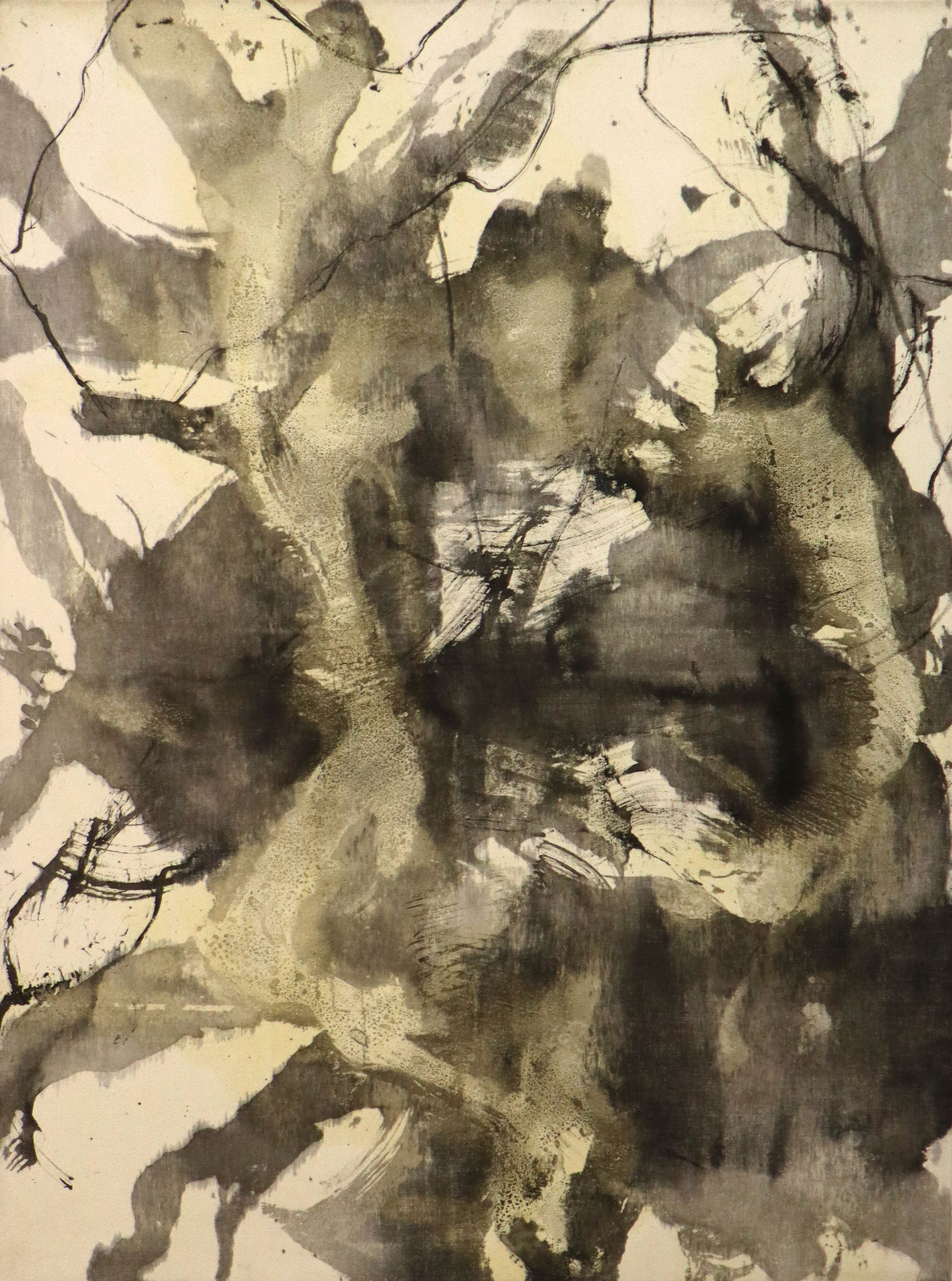 Serie 'Traces' 2020 - Tusche & Öl auf Leinwand / ink & oil on canvas - 90 x 120 x 1.8 cm