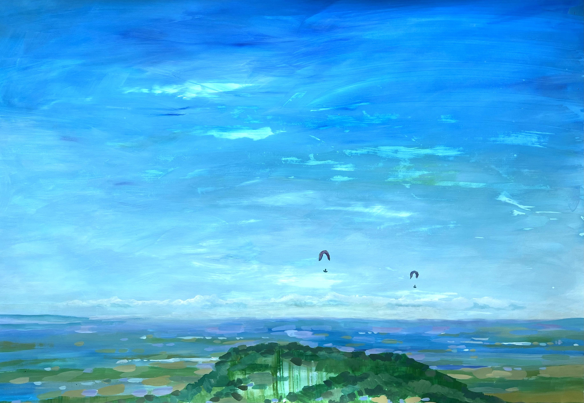 Die Weite, Acryl auf Papier, 70x100 cm