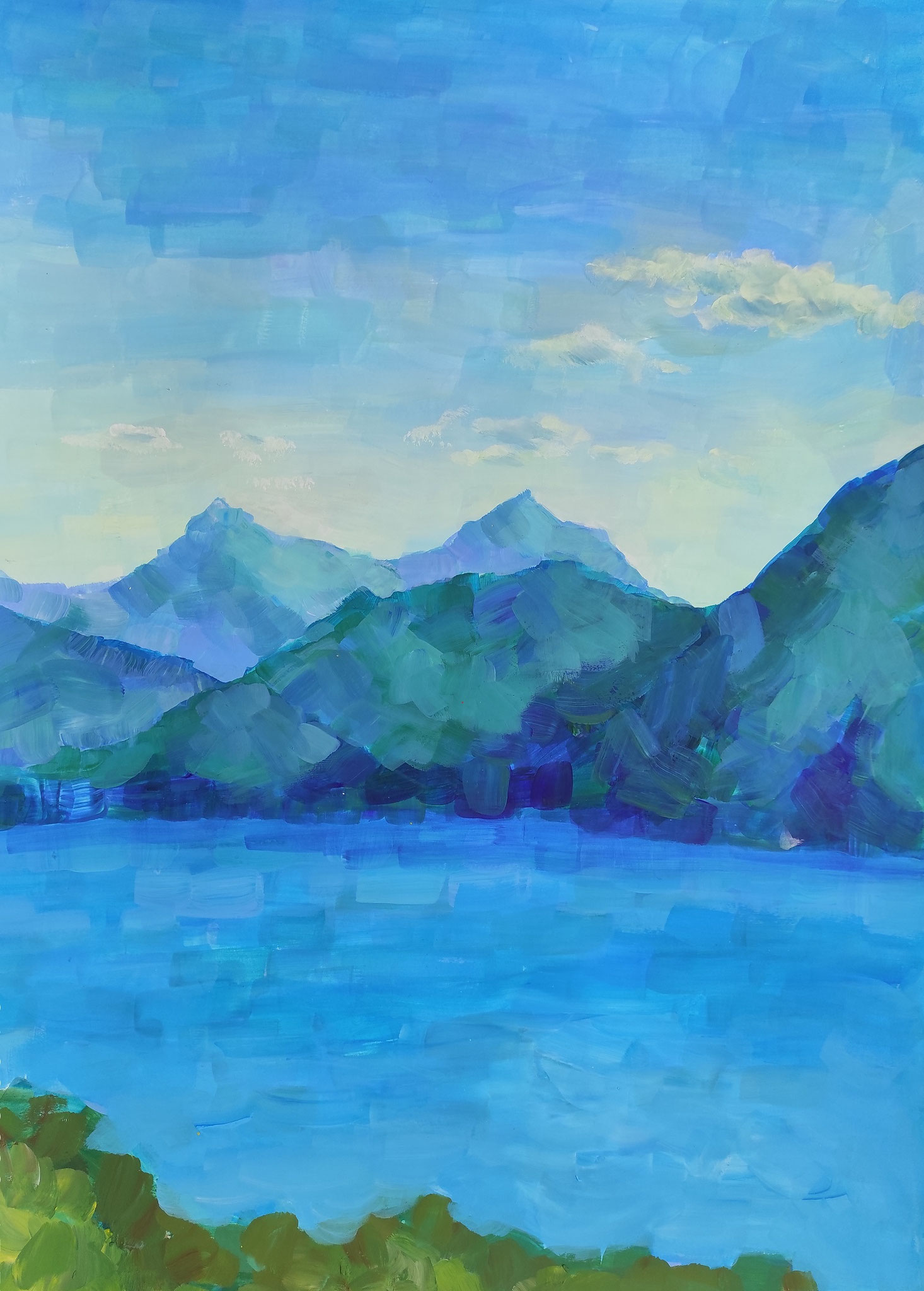 Österreich_1, Acryl auf Papier, 50x70 cm