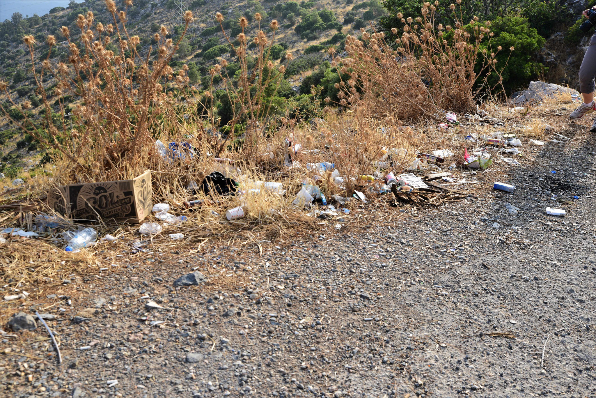 Leider unschön - Müll verschandelt die Landschaft