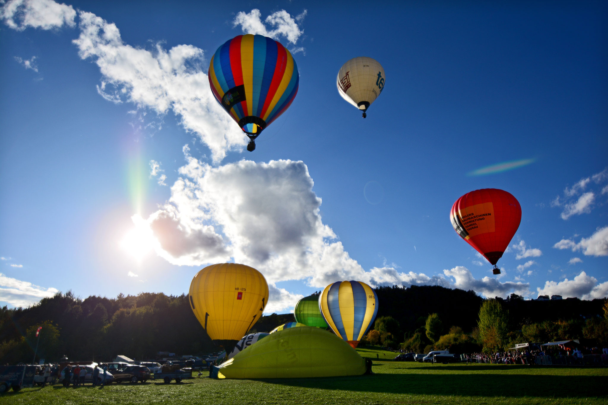Heißluftballon-Startplatz Puch © Oststeiermark Tourismus | Christian Strassegger