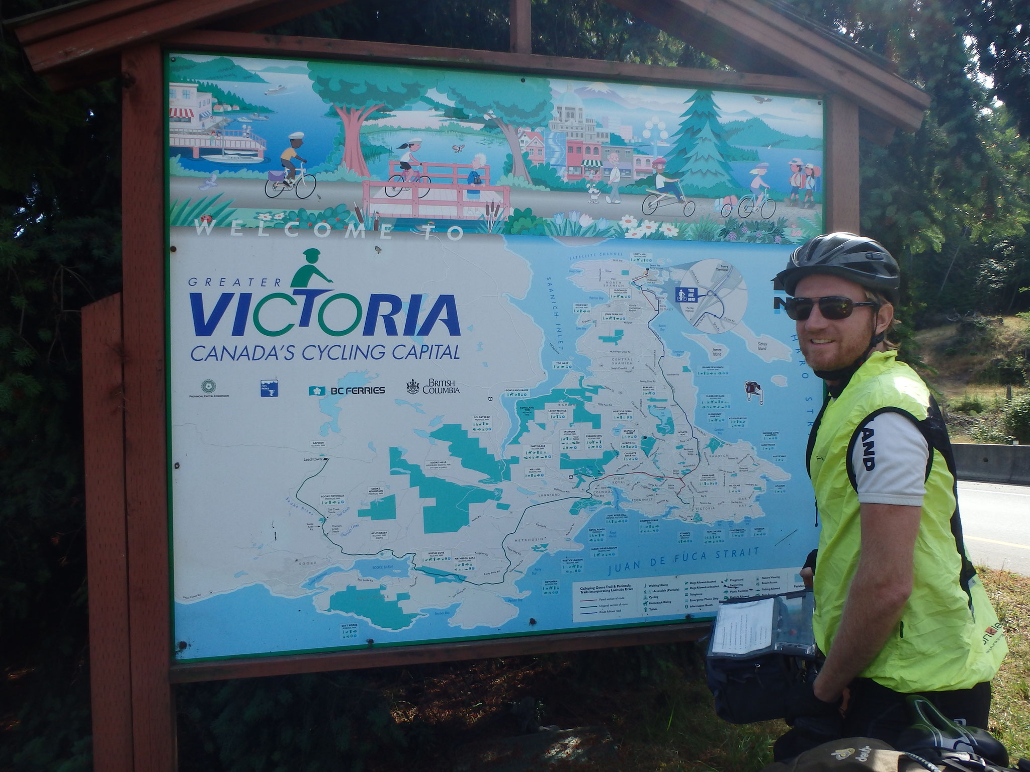 Angekommen in der Fahrrad-Stadt Victoria..