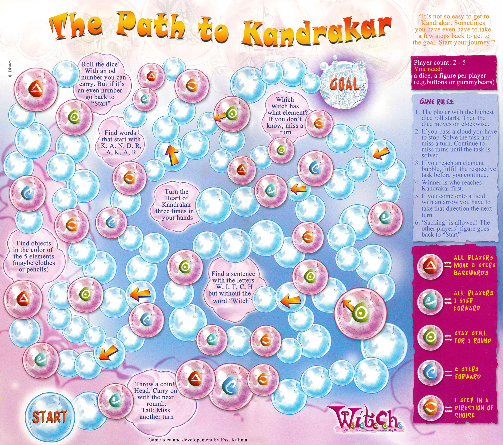 Boardgame from the W.i.t.c.h. Magazine "The Path to Kandrakar"