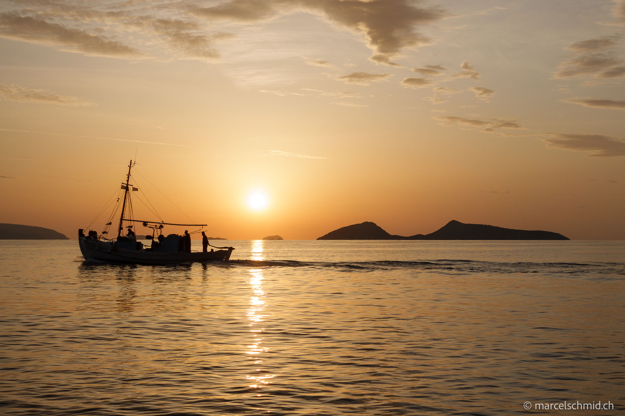 Sonnenaufgang über dem Peleponnes, Griechenland