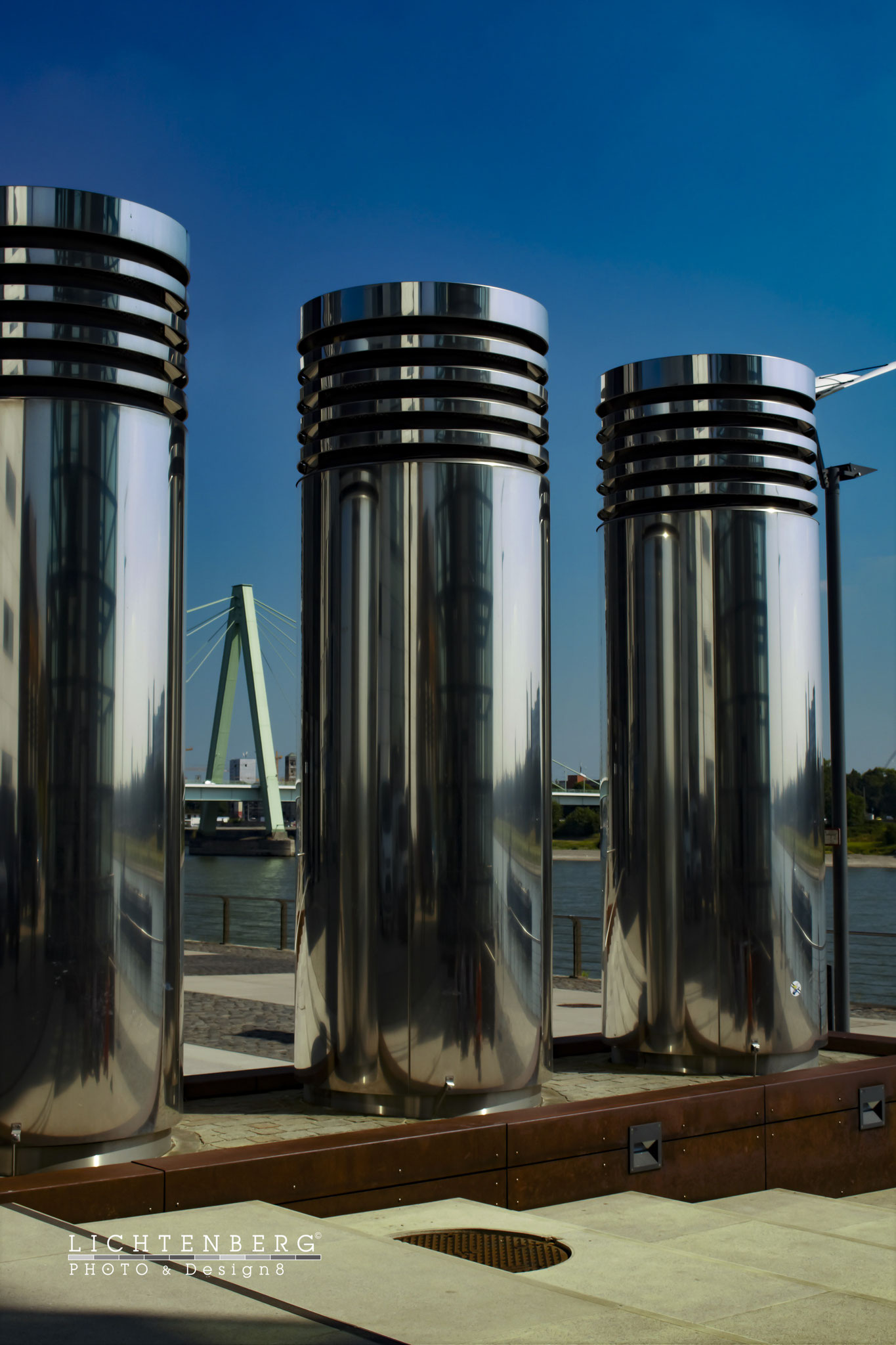 Die drei Silbernen vom Rhein mit Severinsbrücke
