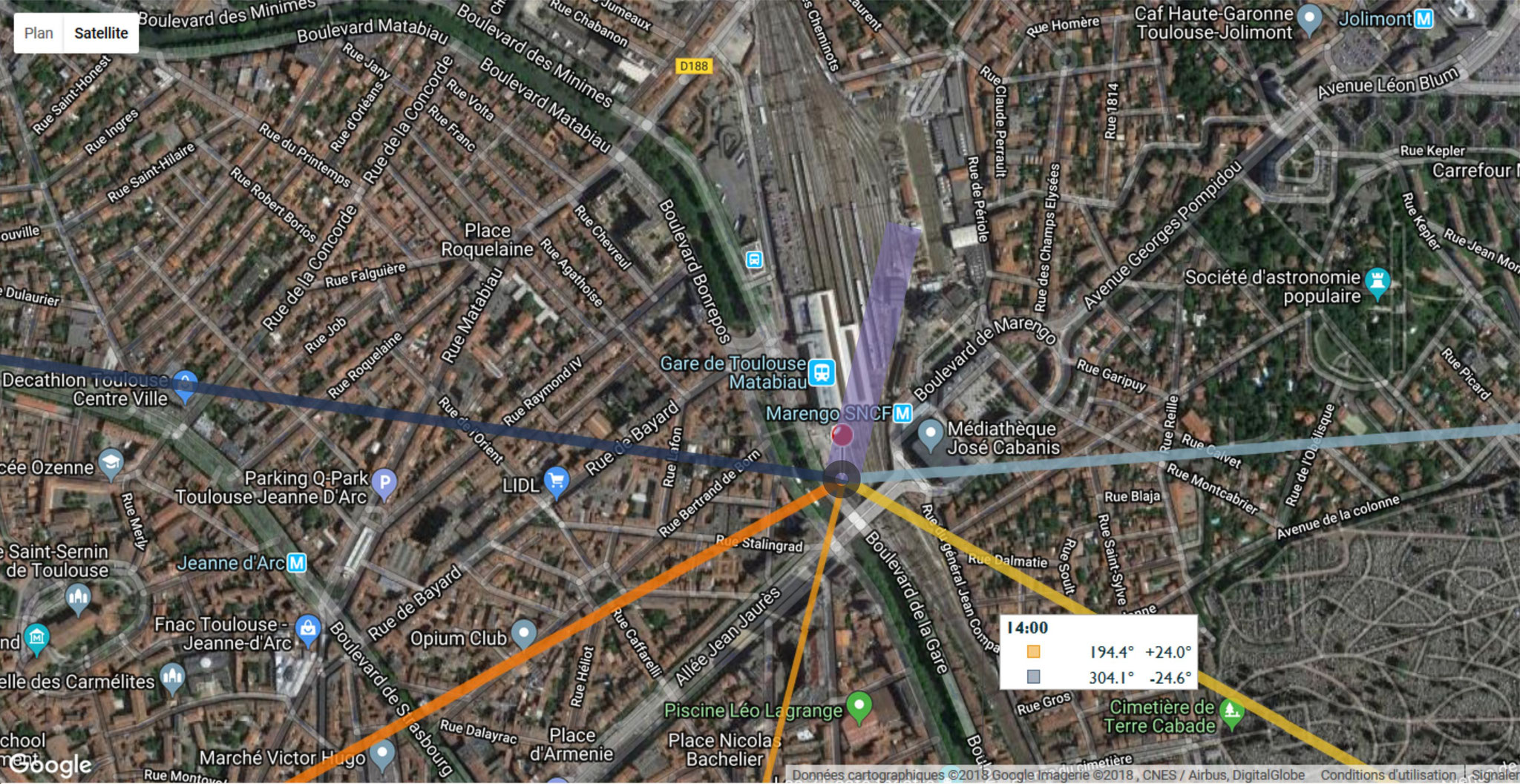 à 14h, toujours dans l'enceinte de la gare