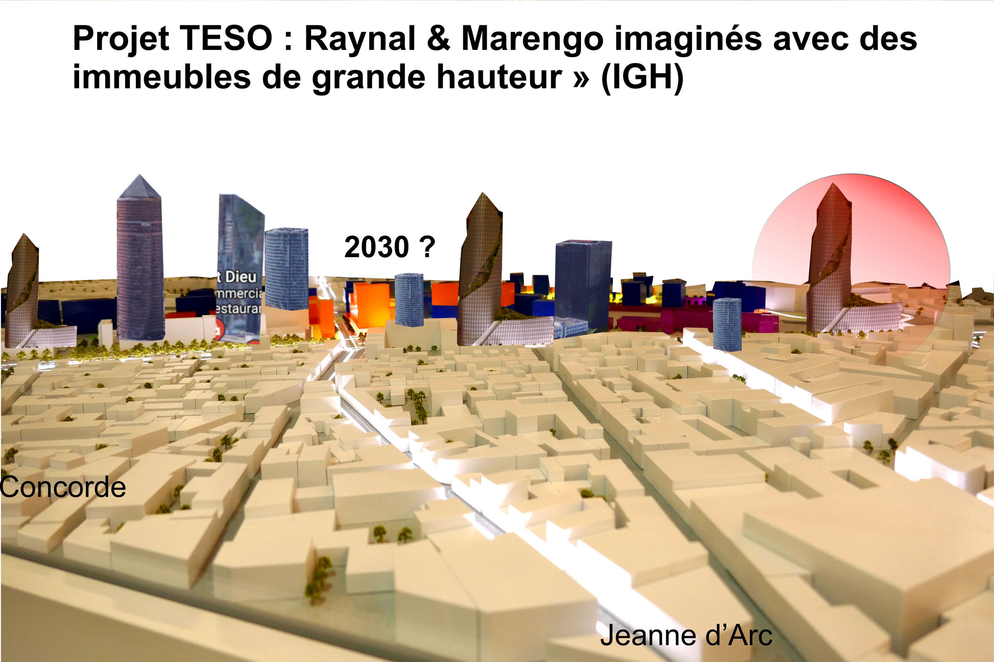 La crainte est de voir le projet TESO devenir un quartier d'affaires composé d'un ensemble de tours