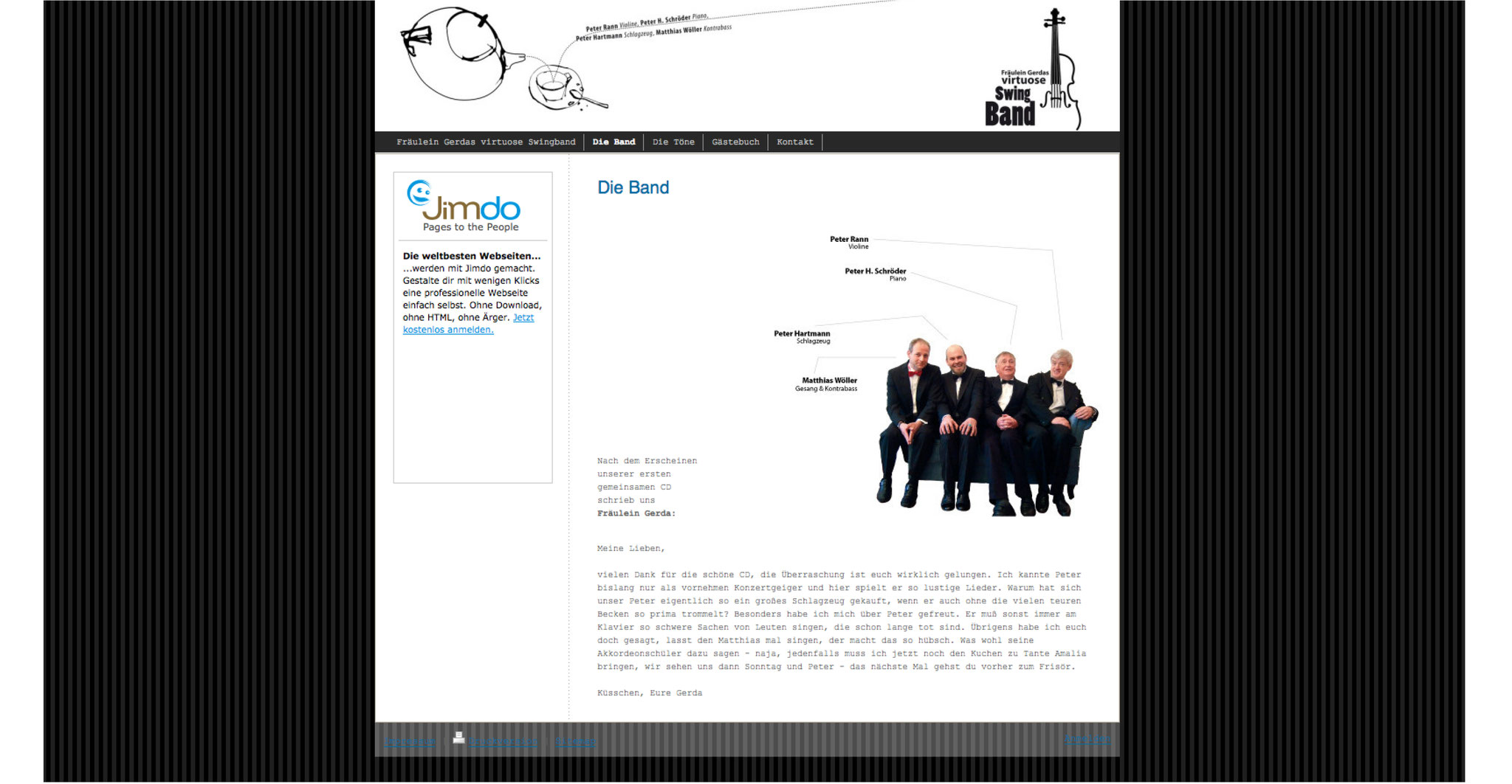 CORPORATE DESIGN | NAME | IMAGEKAMPAGNE | CD  //  "Fräulein Gerdas virtuose SwingBand" | Internetseite in Arbeit...