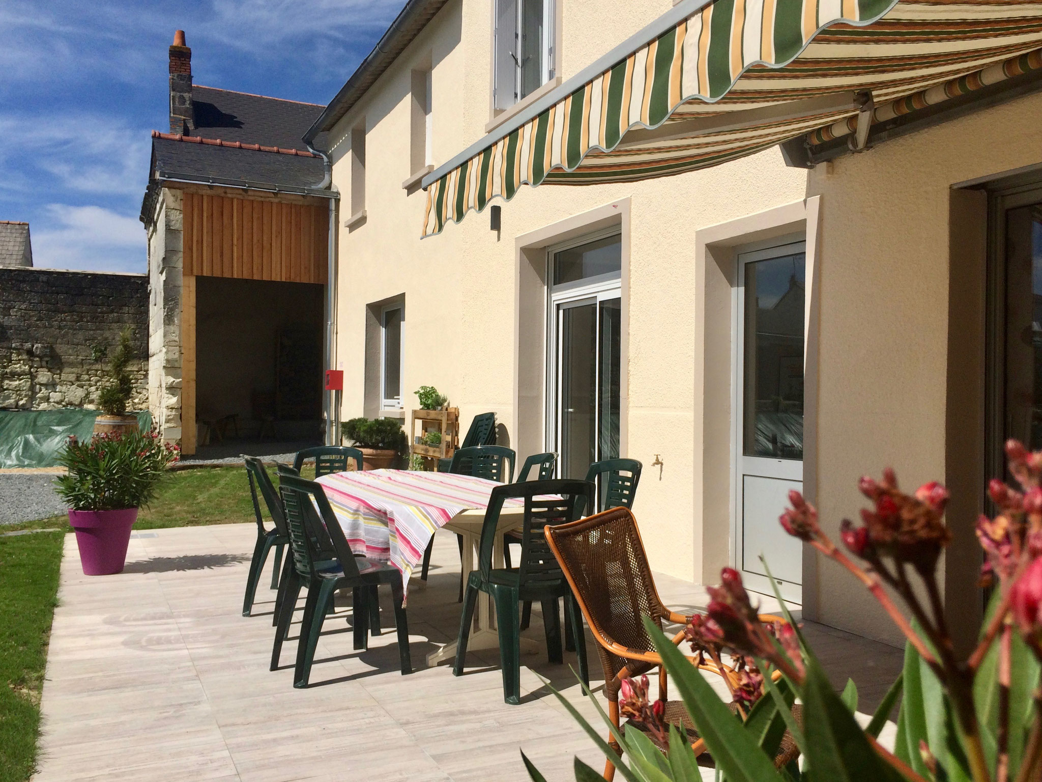 Gîte des Nerleux, St. Cyr en Bourg, Terrasse