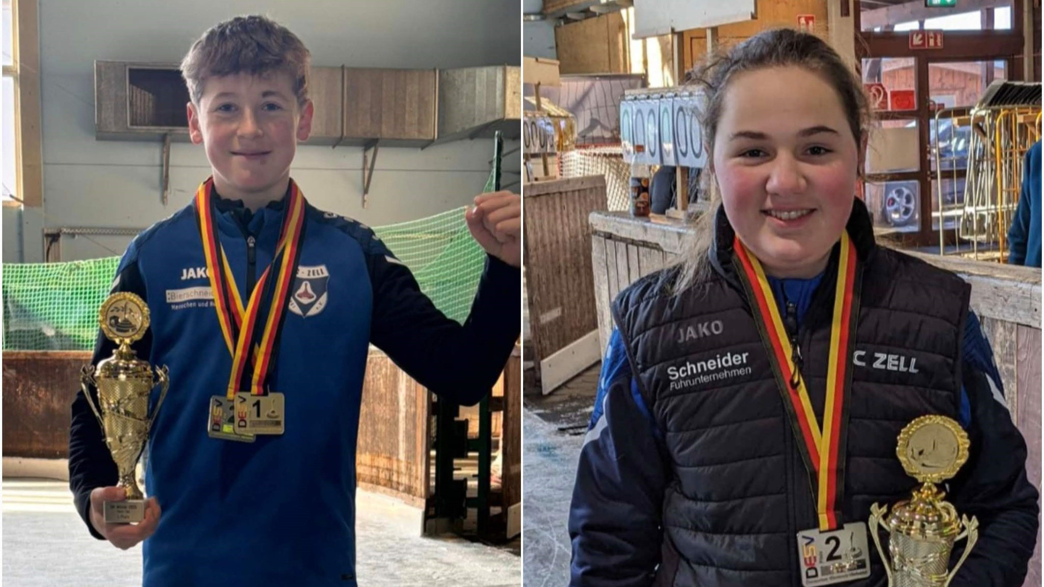 Jonas Fehlner Deutscher Meister & Nina Paulus Deutsche Vizemeisterin Einzel U14 Winter 2024/25