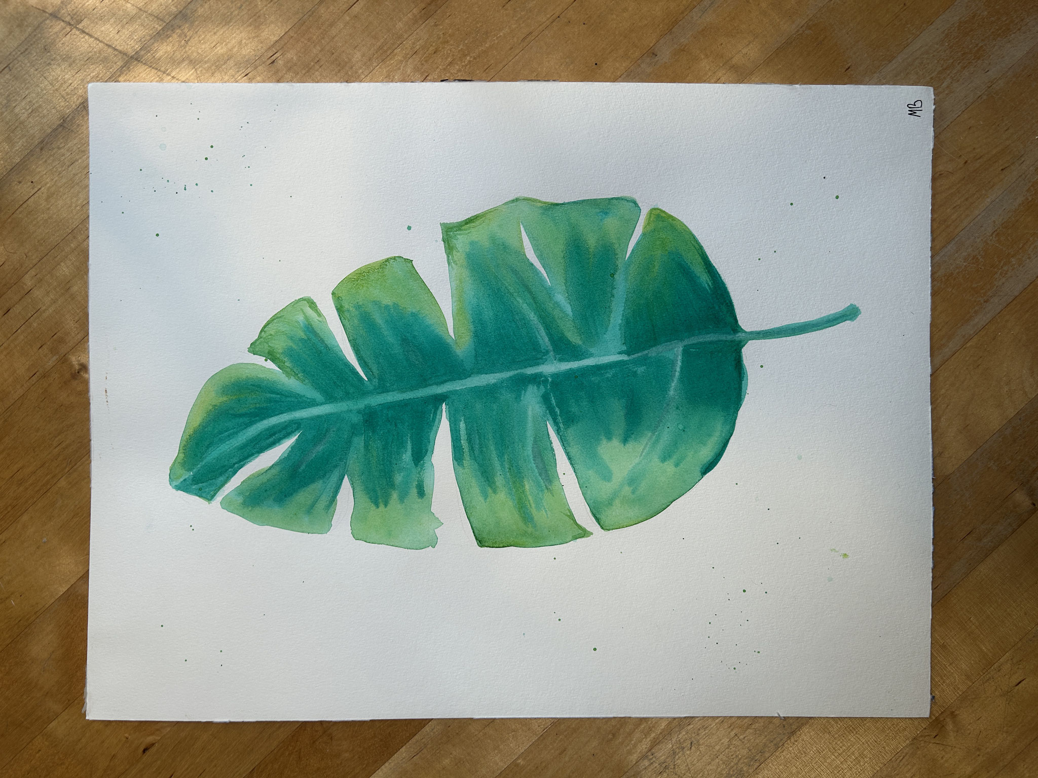 "Paradievogelpalme" Aquarell