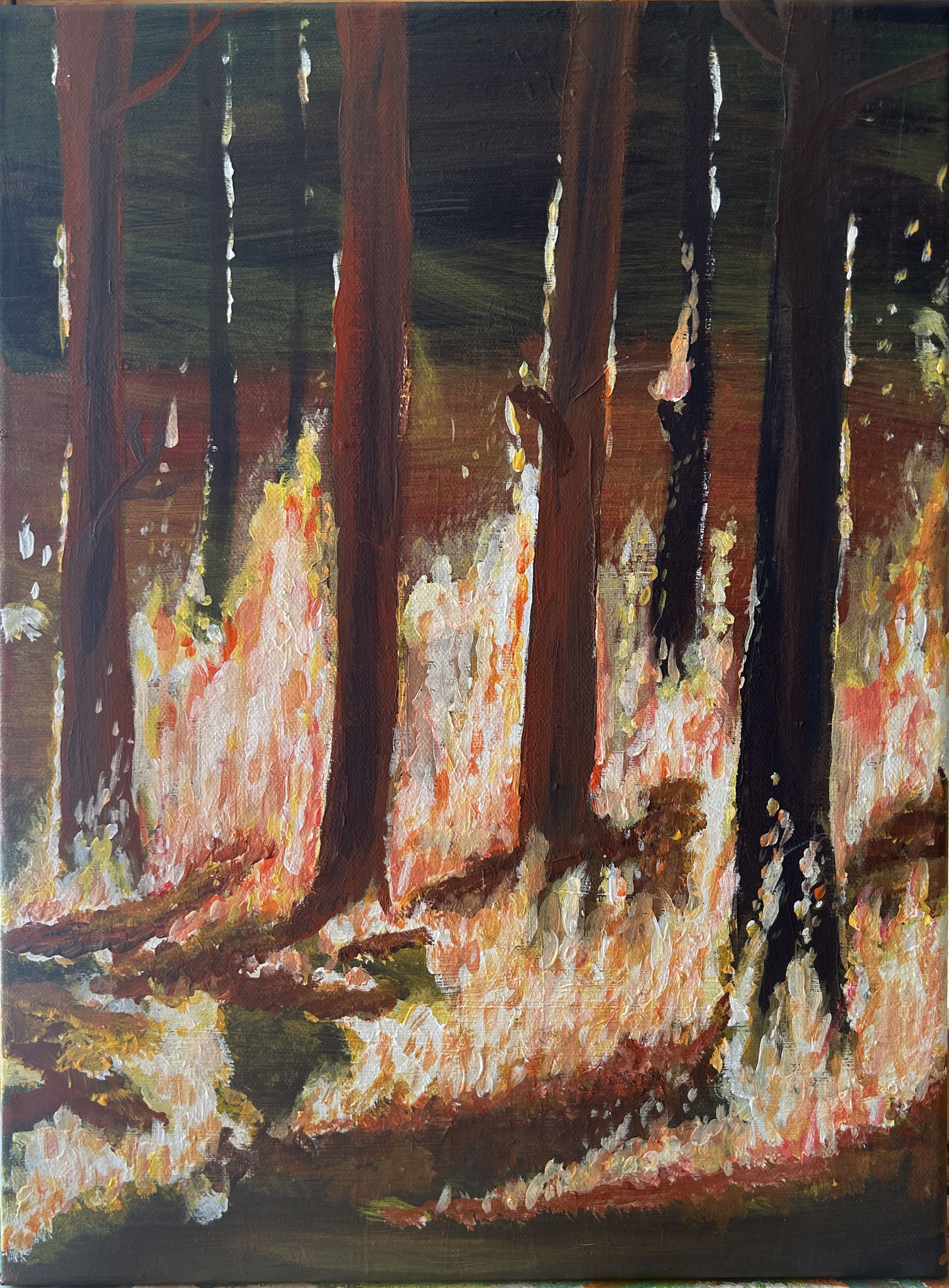 "Die vier Elemente - Feuer" Acryl