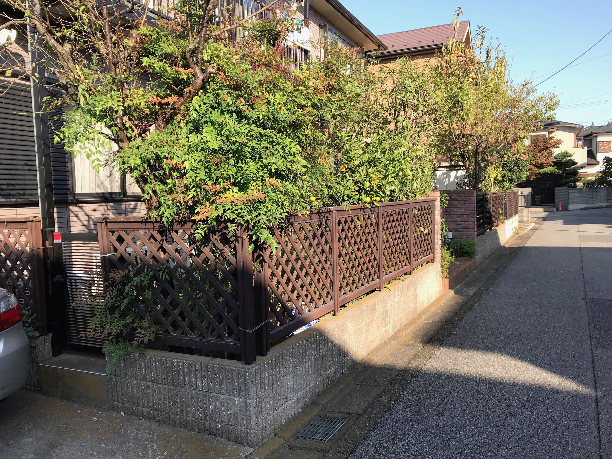 フェンスと植栽のリニューアル　野田市　施工例４