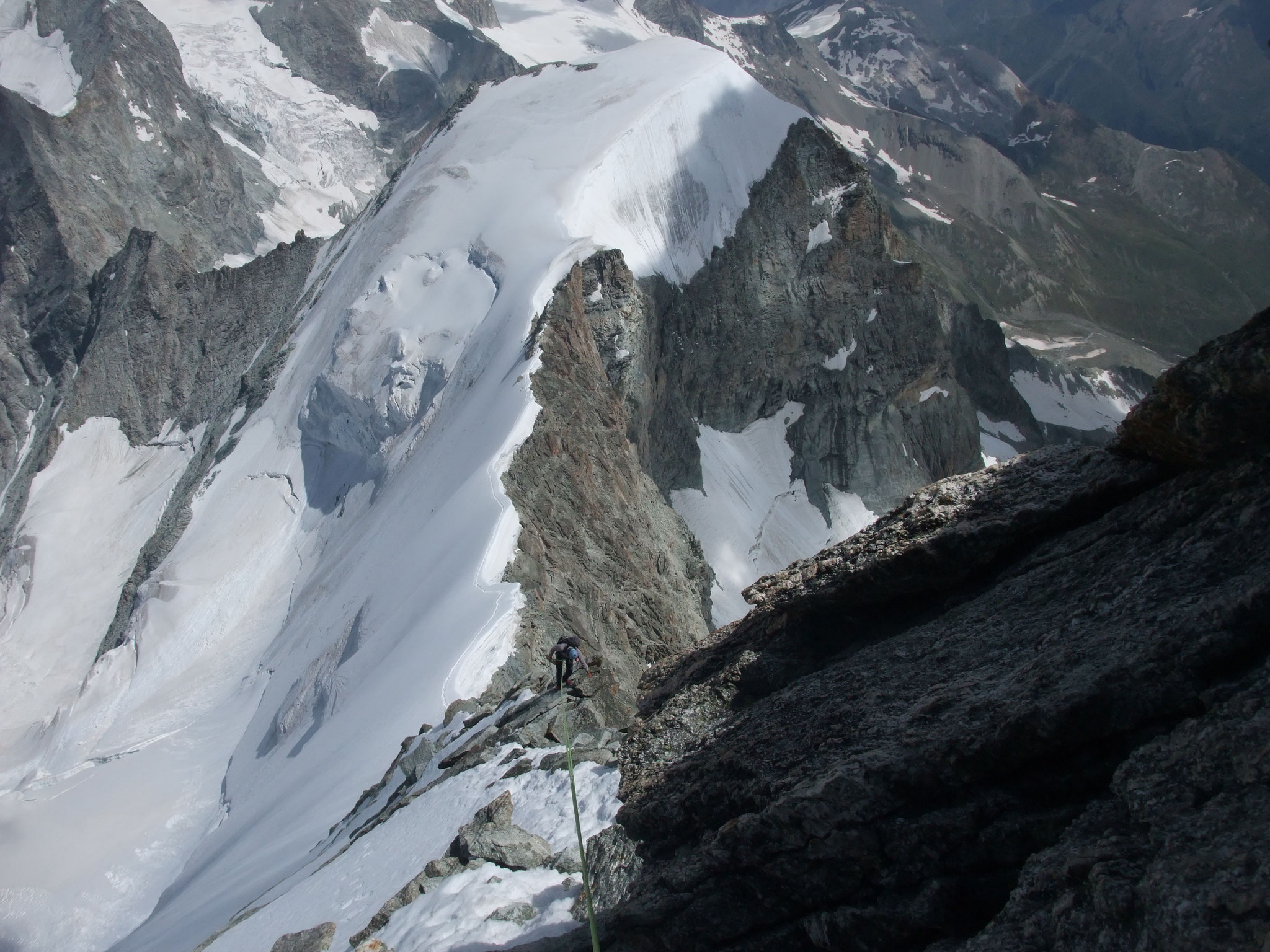 Abseilen vom Obergabelhorn-unten Klucknerturm und Wellenkuppe