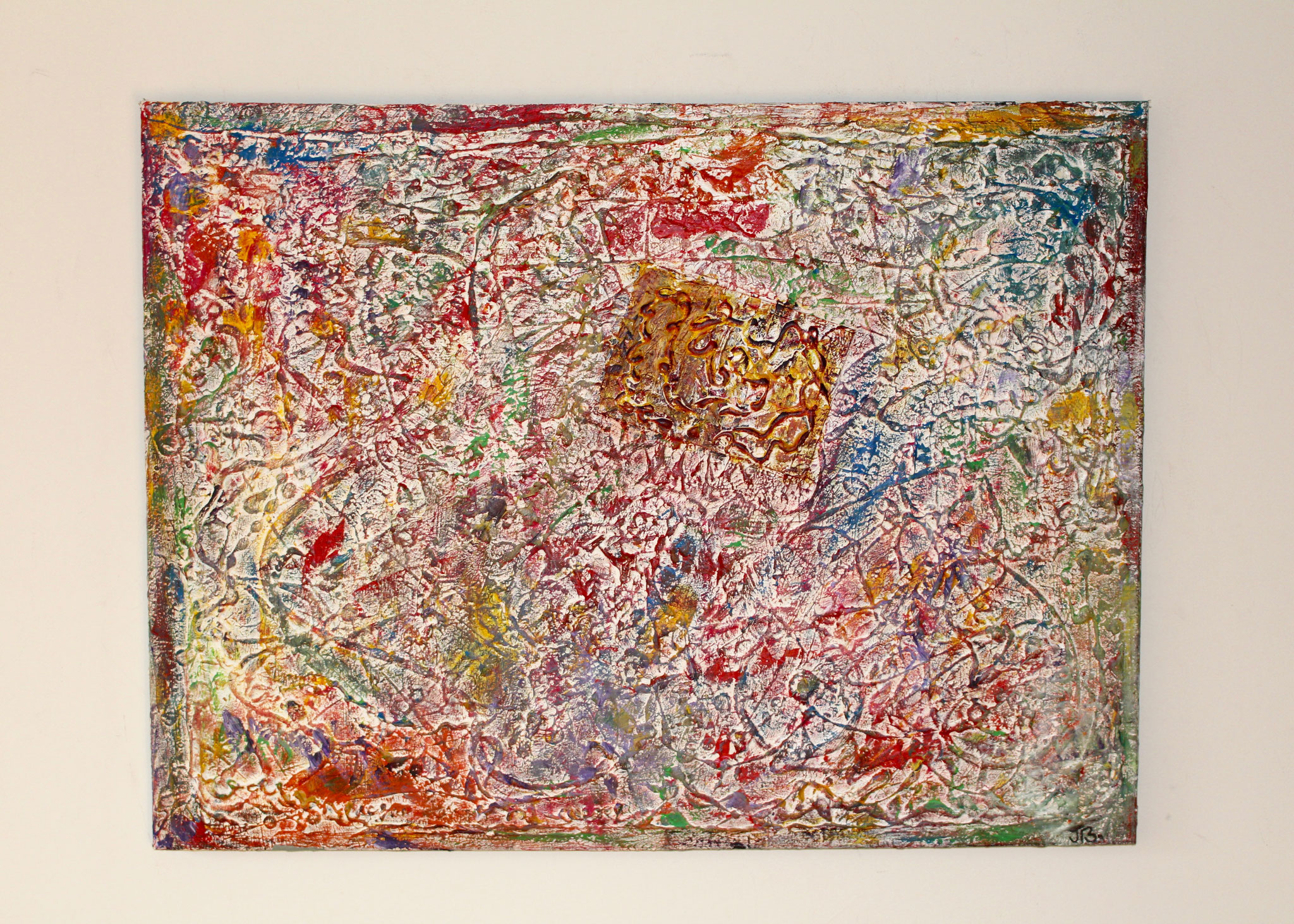 34. ''Colourful fossil.'' oil&acrylic paint (80x60cm)  