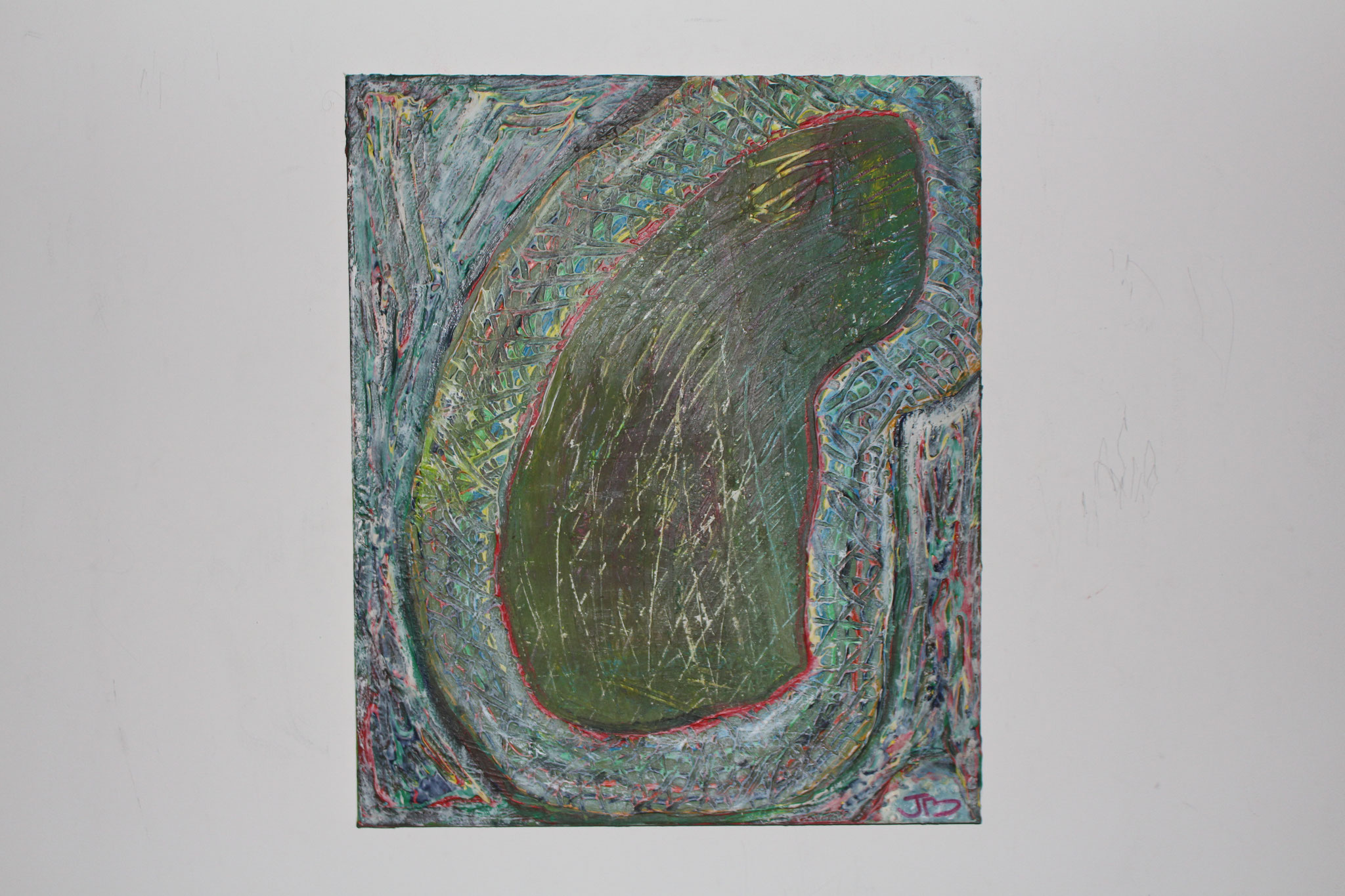 6. "Colourful womb. " (60 x 50cm) Acrylic & oil paint on canvas. 2008 