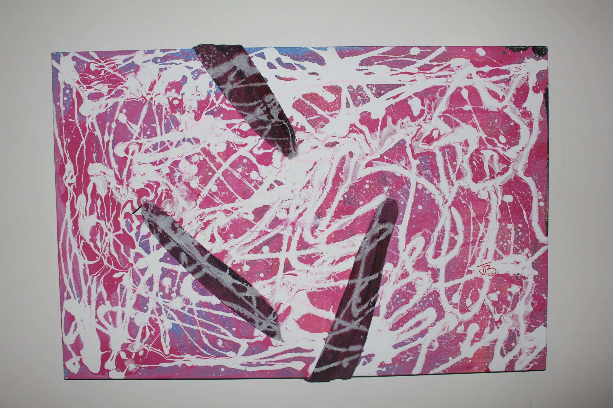 24." Untitled. " (90 x 60cm) Gouache paint + scarf. 2013     