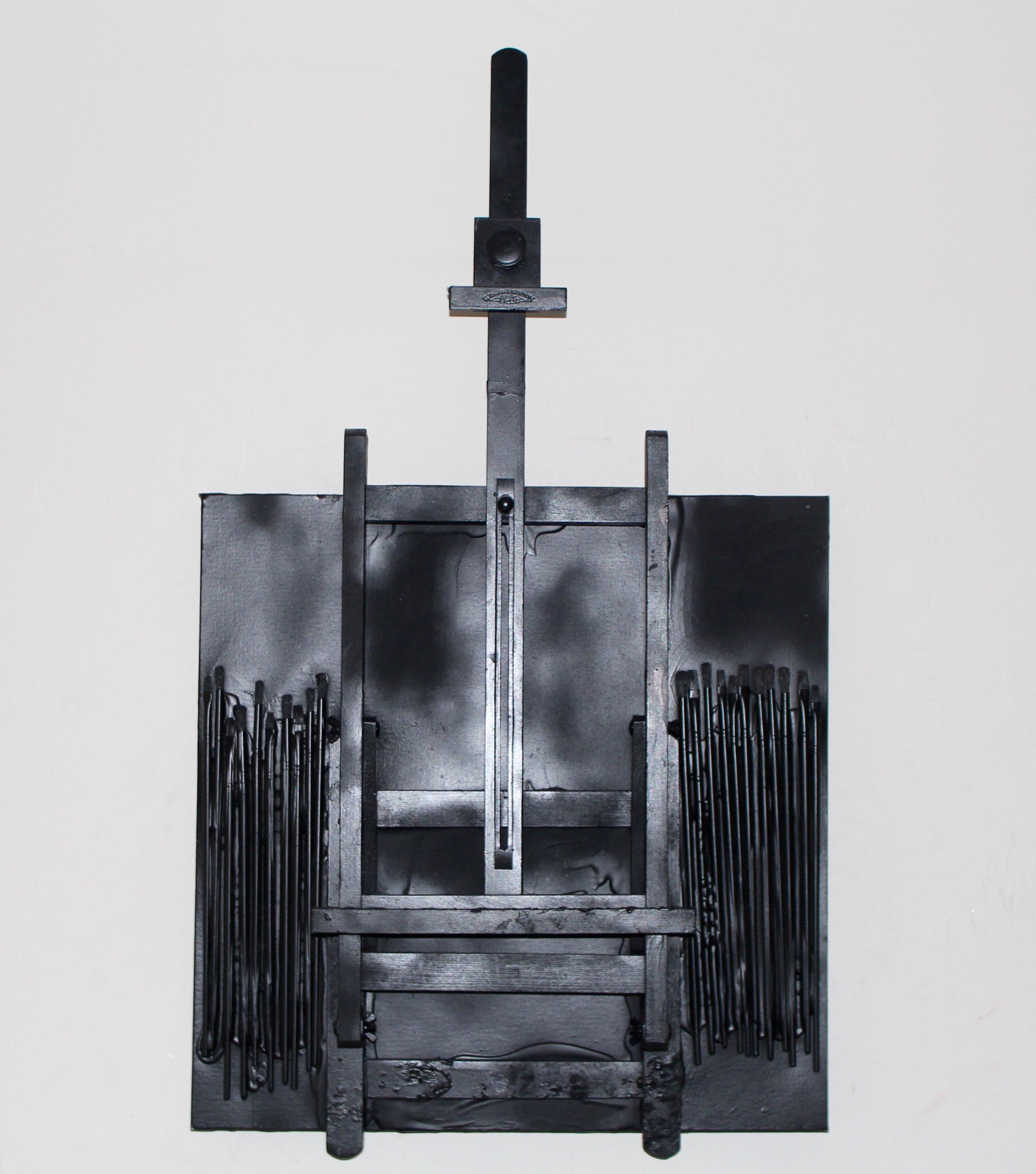 38. ''Black Easel.''  Acrylic&spraypaint.  
