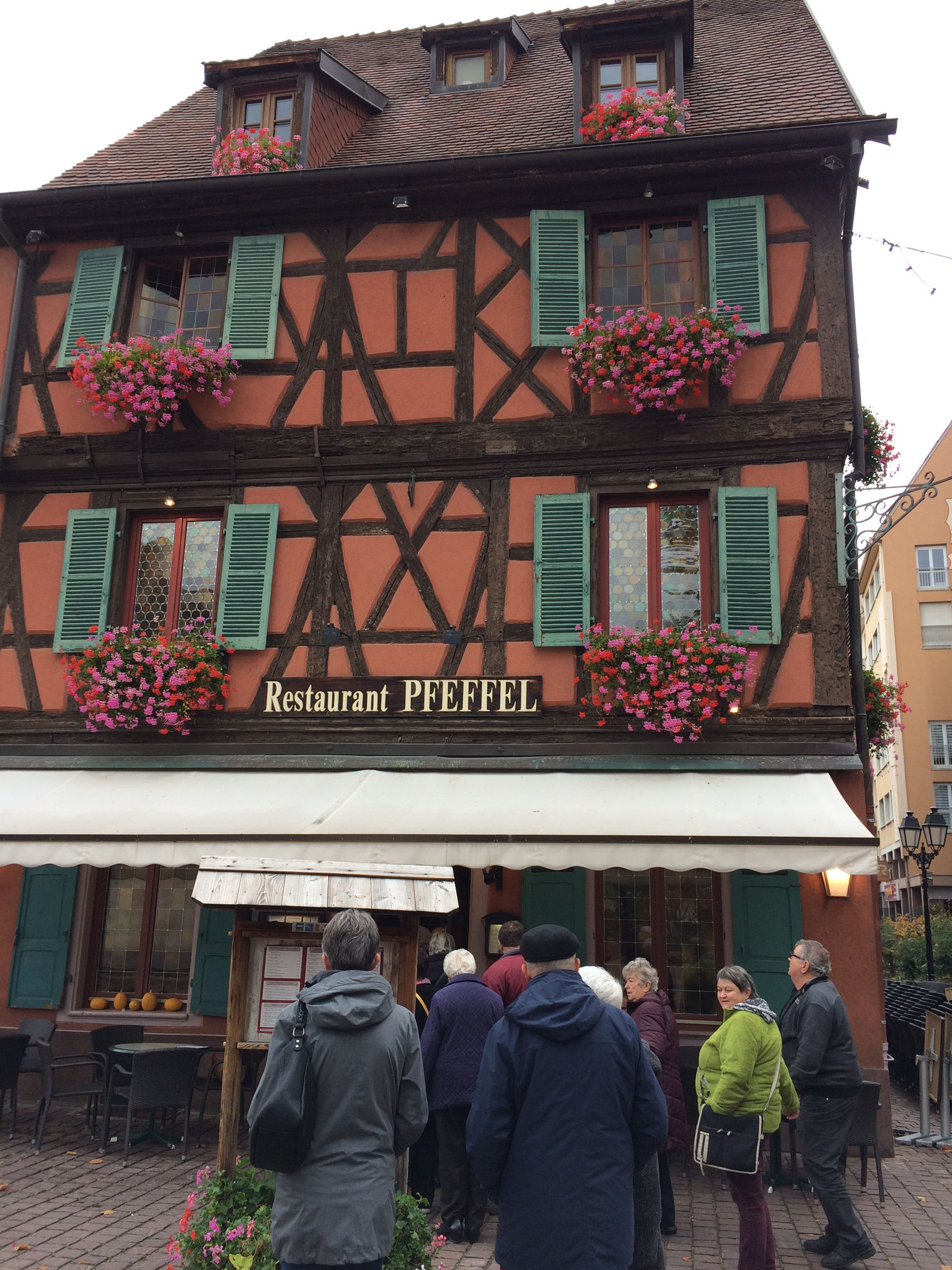 Sonntag auf der Rückreise. Aufenthalt in Colmar 