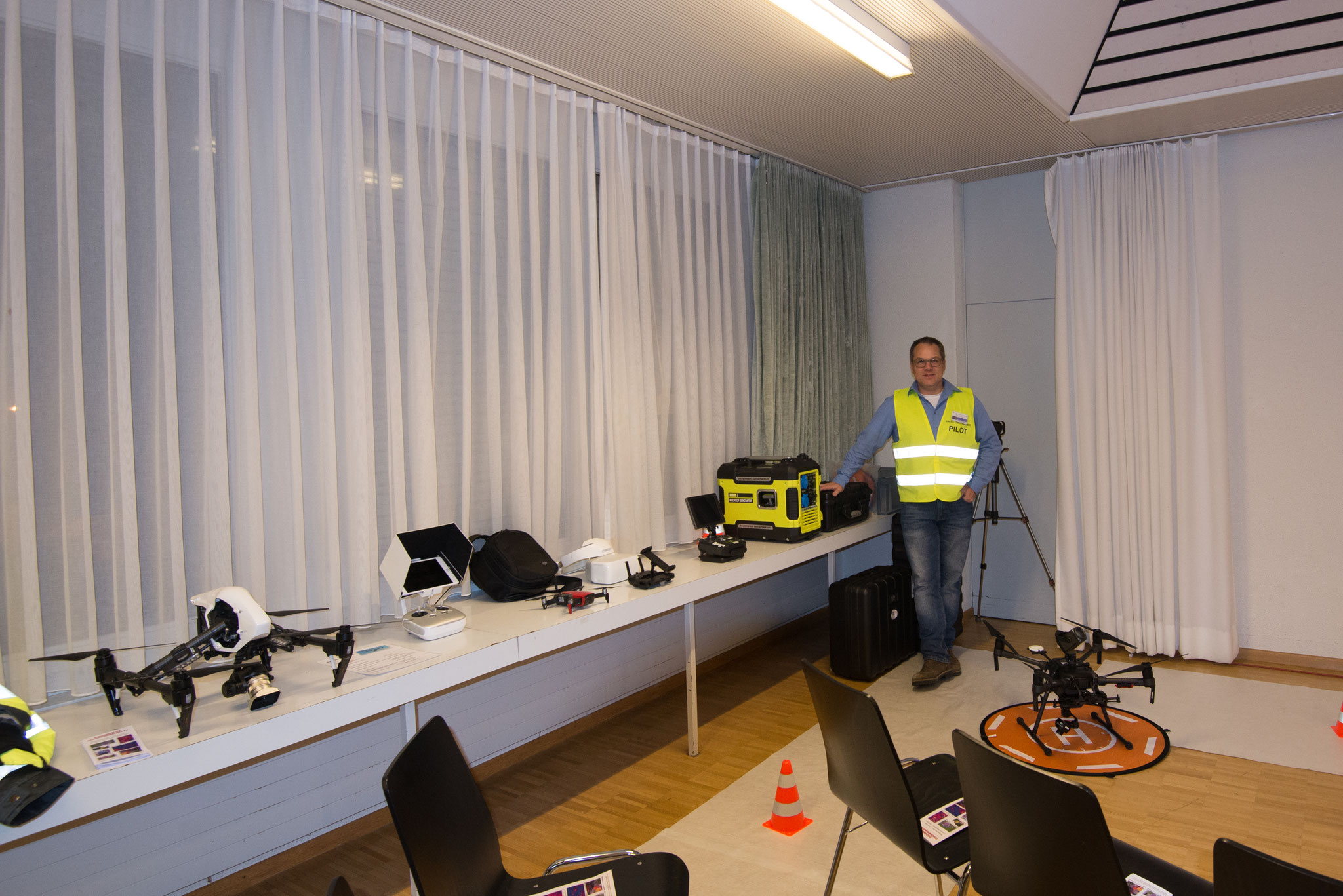 Christian Feldmann mit seinem Equipment