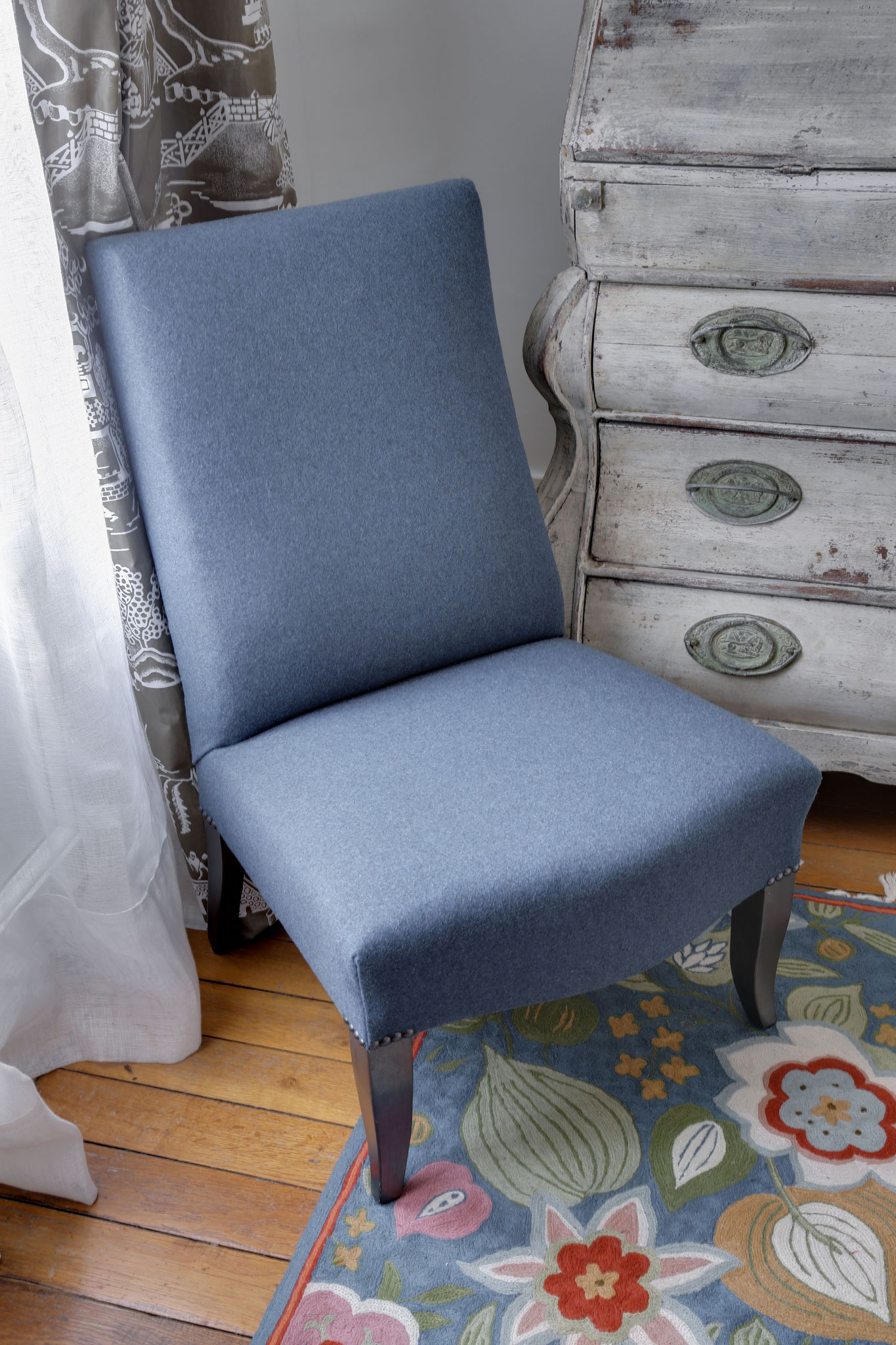 Fauteuil confortable, tissu Casamance, réf. Arthur'seat