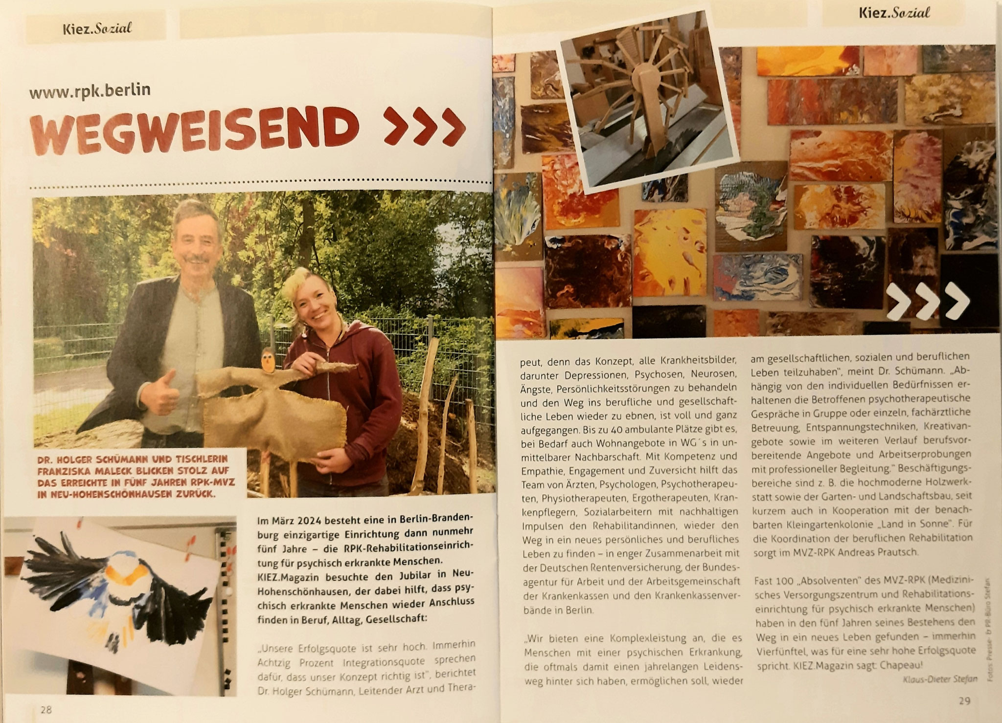 Veröffentlichung im Wegweiser soziale Arbeit Bezirk Lichtenberg - 2023