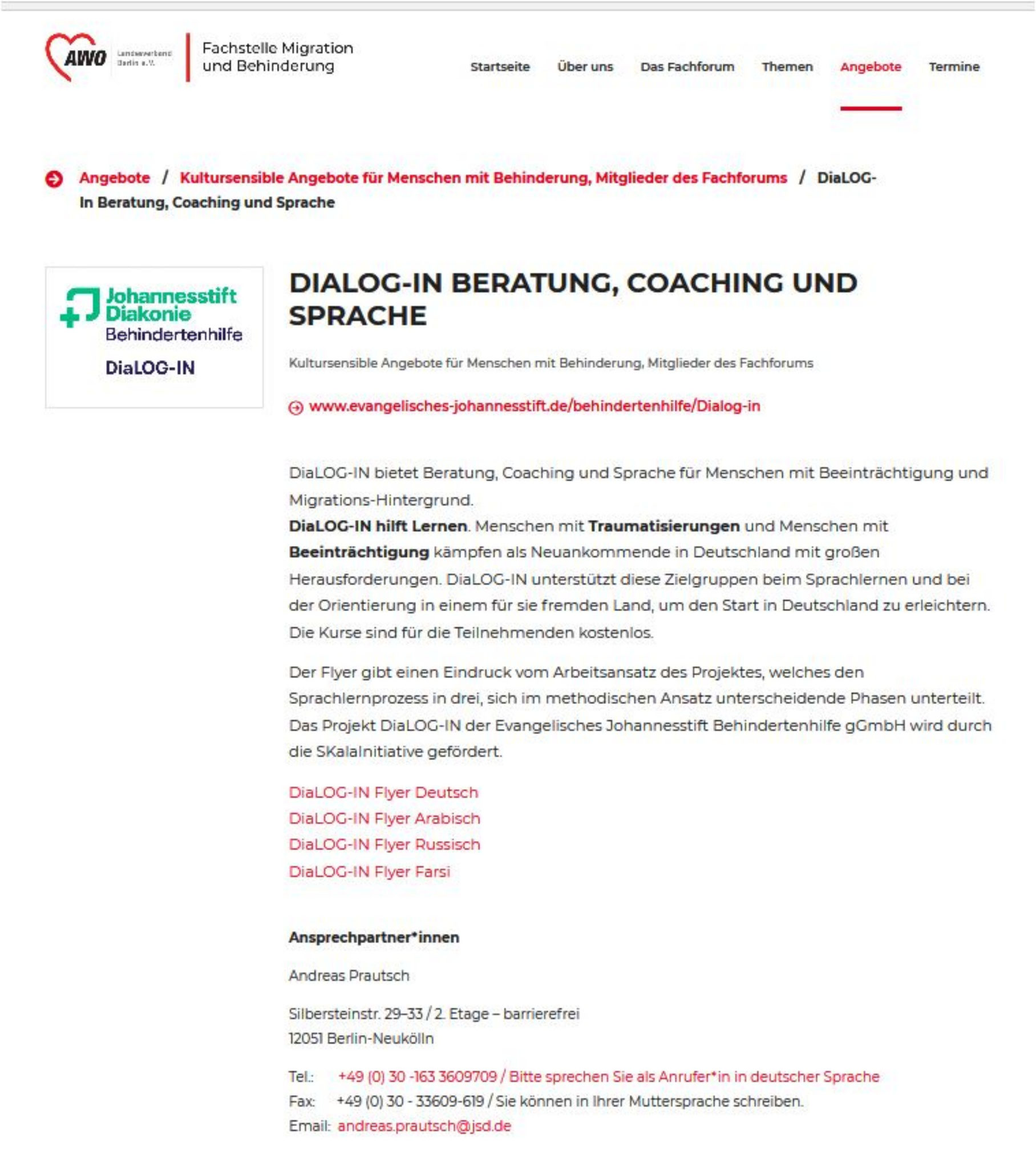... sehr interessiert: AWO Landesverband Berlin, Fachstelle Migration und Behinderung
