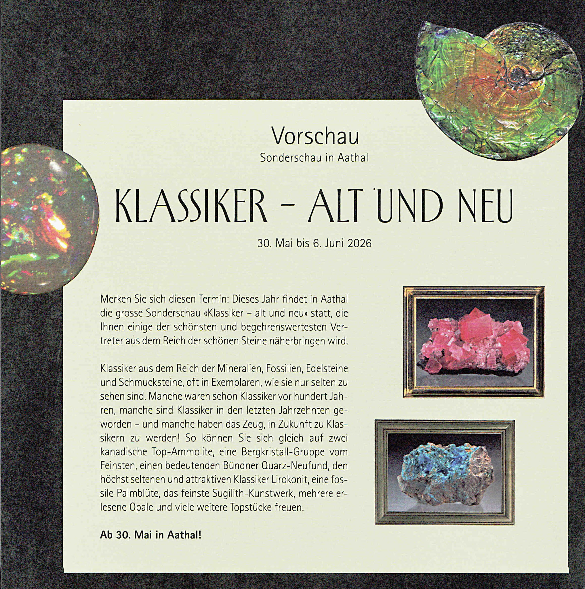 siber+siber VORSCHAU Klassiker - alt und neu (30. Mai bis 6. Juni 2026)