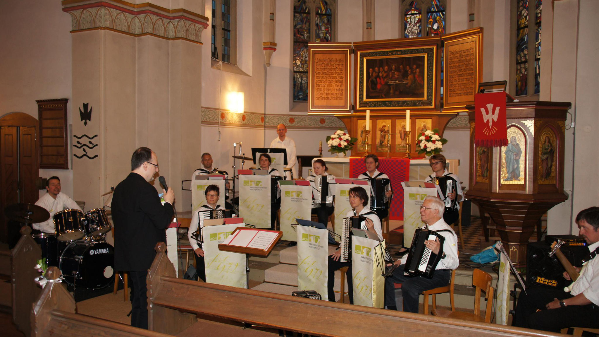 Begrüßung zum Konzert in der Apostel-Kirche Neuenkirchen zum 125 jährigen Jubiläum