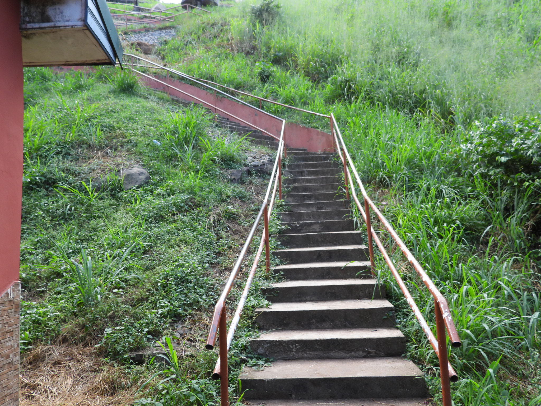 Gut gesicherte Treppe