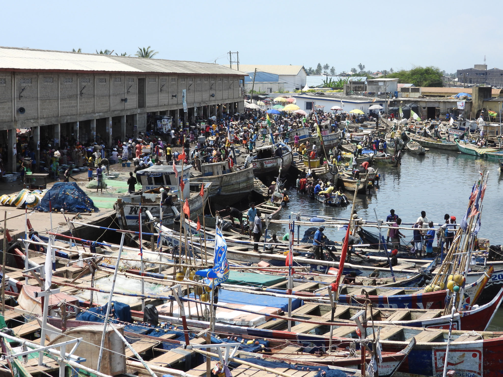 Fischerhafen von Elmina.