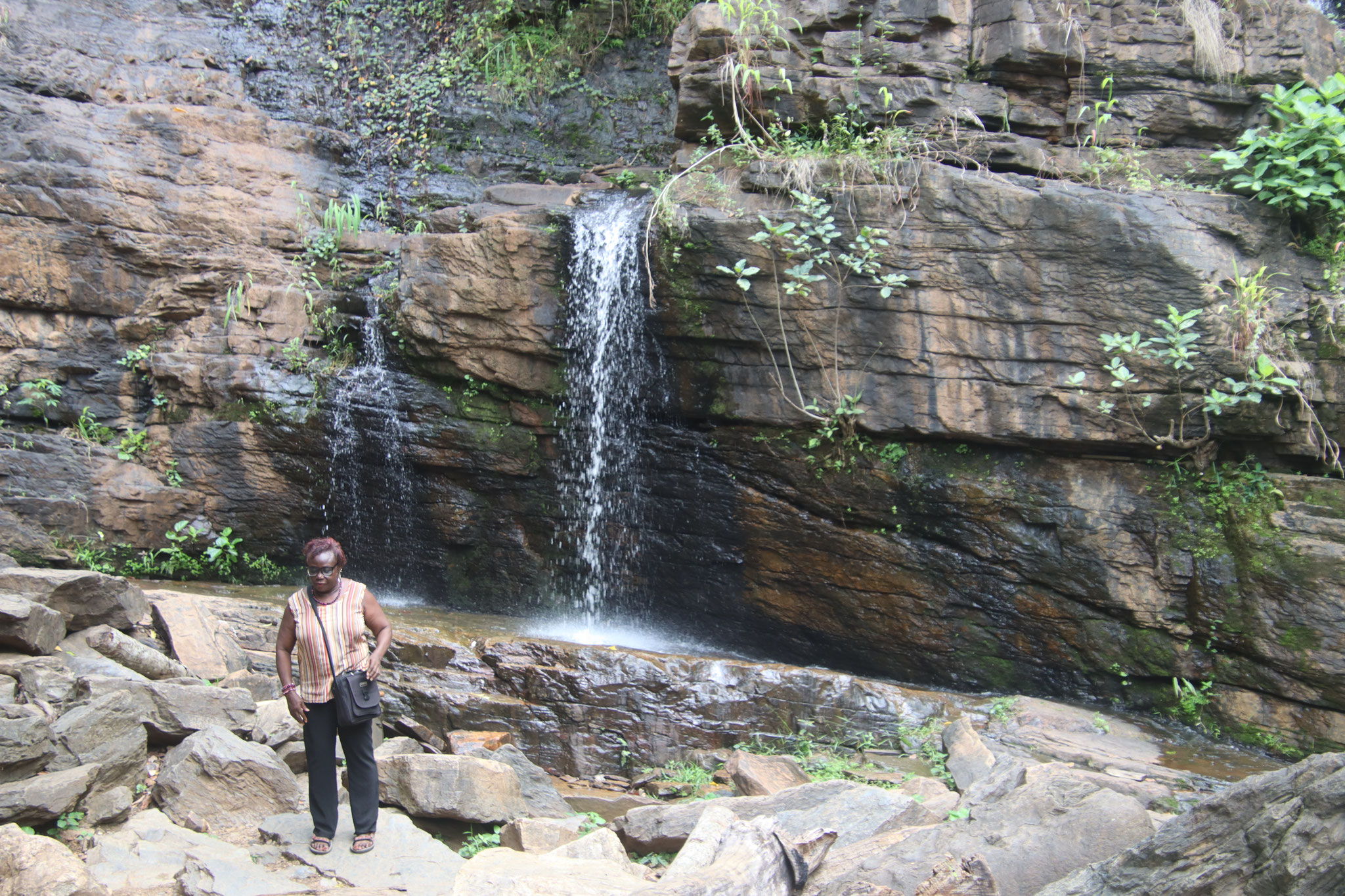 Manjo beim unteren Kpime Wasserfall.